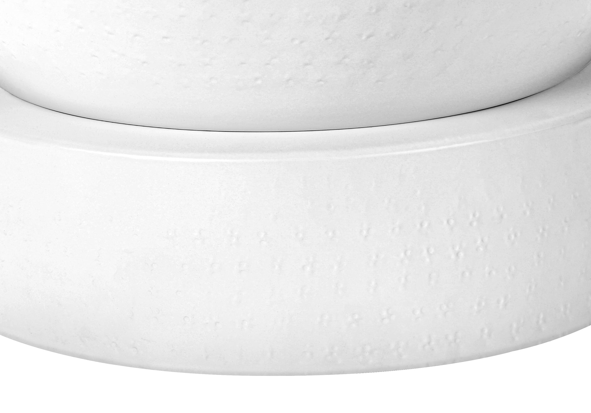 TABLE DE CHEVET - 22"H / TABLE DE BOUT DRUM METAL BLANC – I 3921.