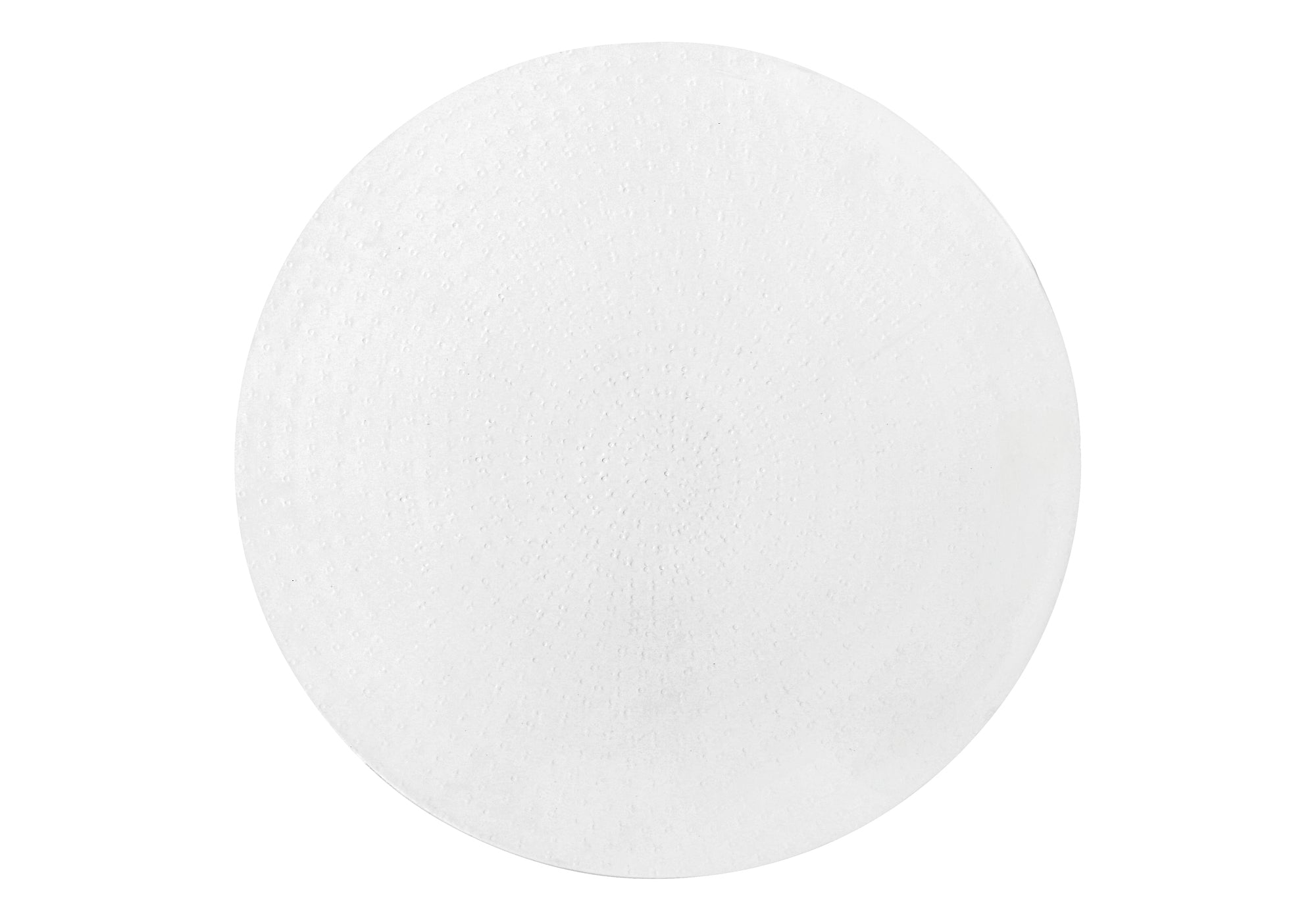 TABLE DE CHEVET - 22"H / TABLE DE BOUT DRUM METAL BLANC – I 3921.