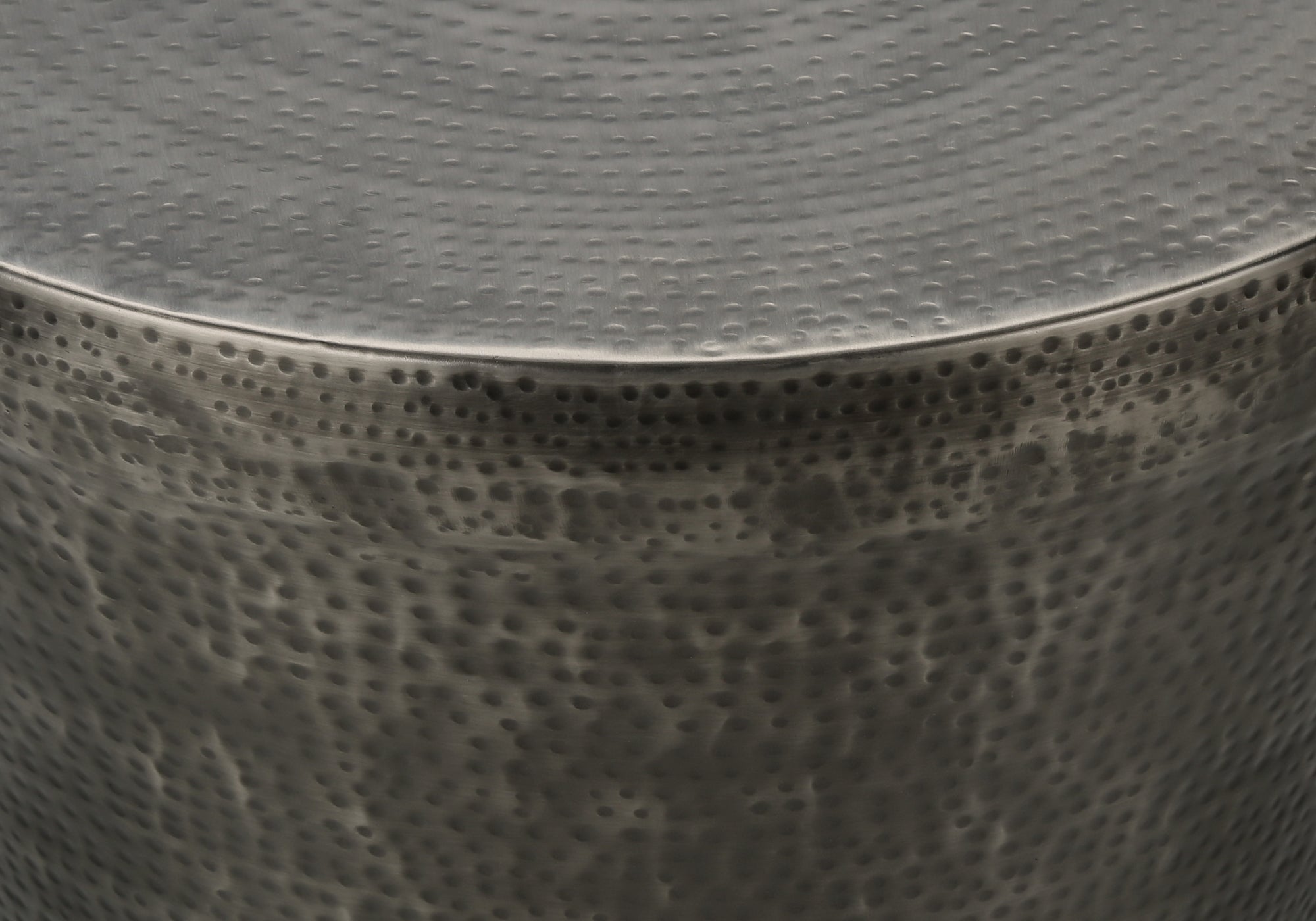 TABLE DE CHEVET - 22"H / TABLE DE BOUT DRUM METAL GRIS – I 3924.