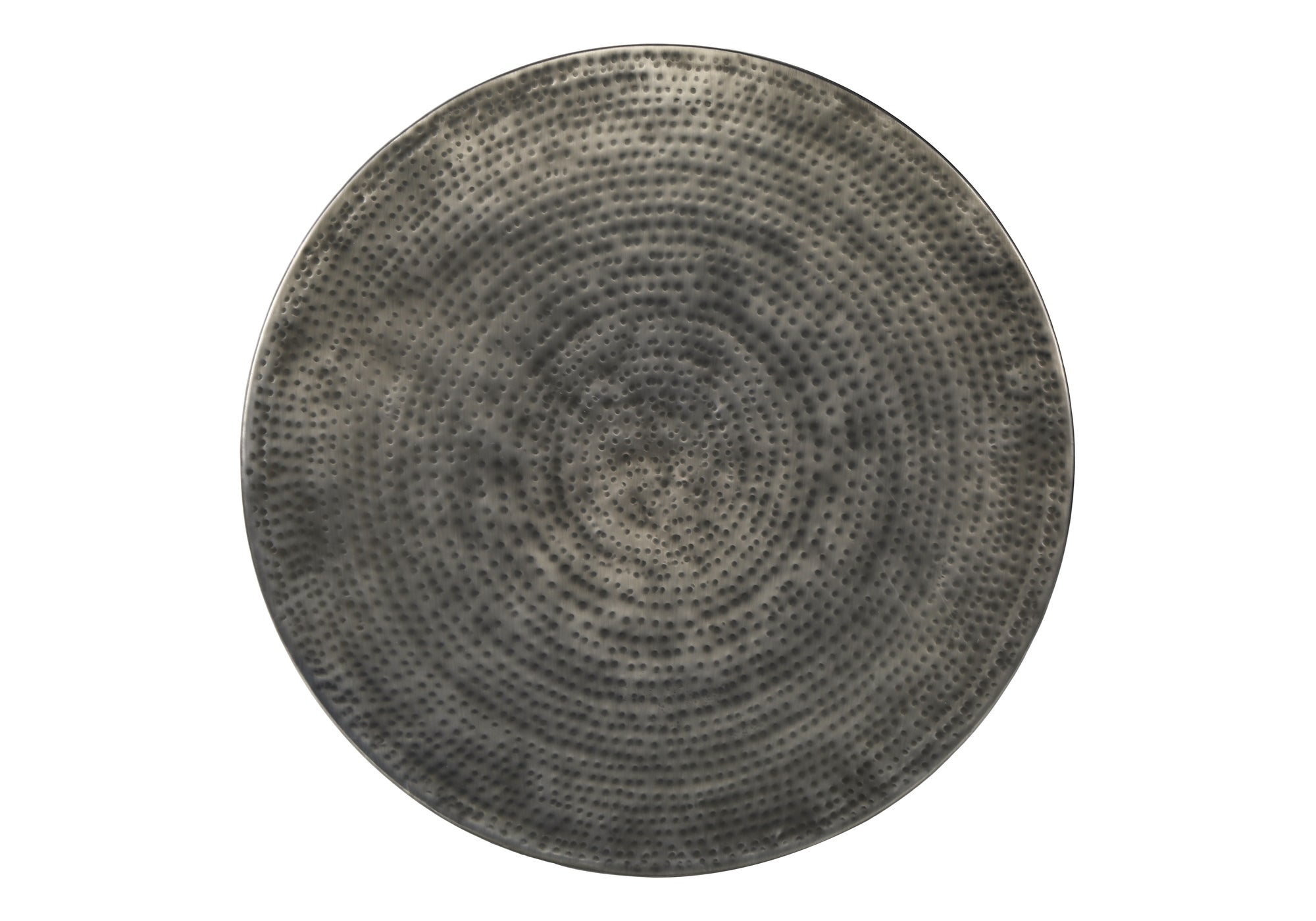 TABLE DE CHEVET - 22"H / TABLE DE BOUT DRUM METAL GRIS – I 3924.
