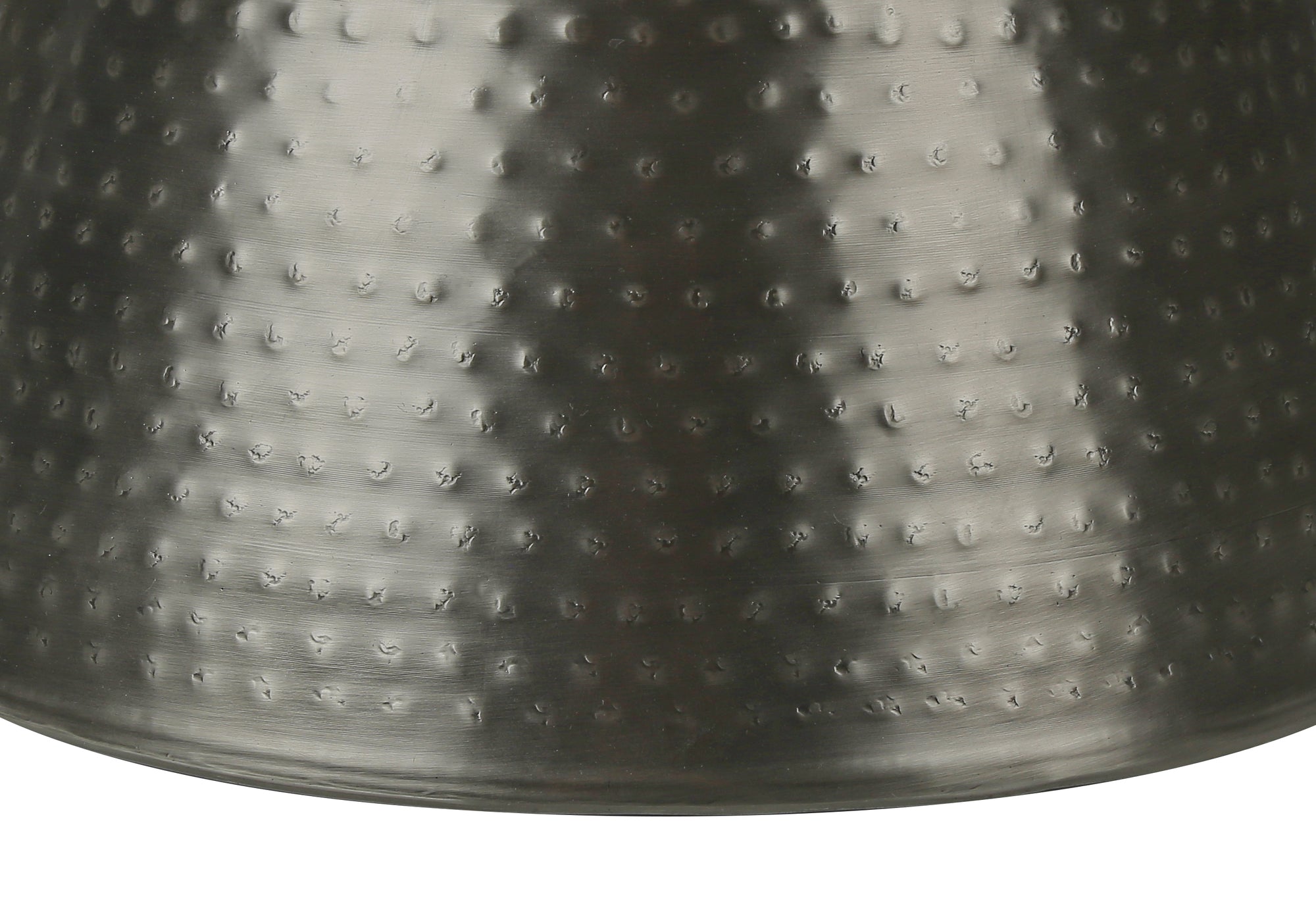 TABLE DE CHEVET - 22"H / TABLE DE BOUT DRUM METAL GRIS – I 3929.