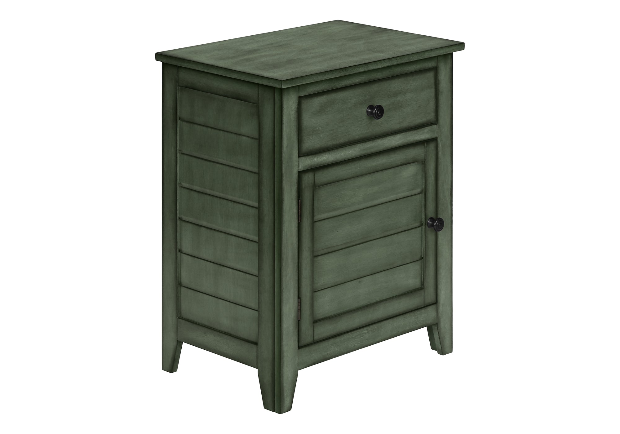TABLE D'APPOINT - 25"H / TABLE DE BOUT BOIS PLAQUE VERT – I 3948