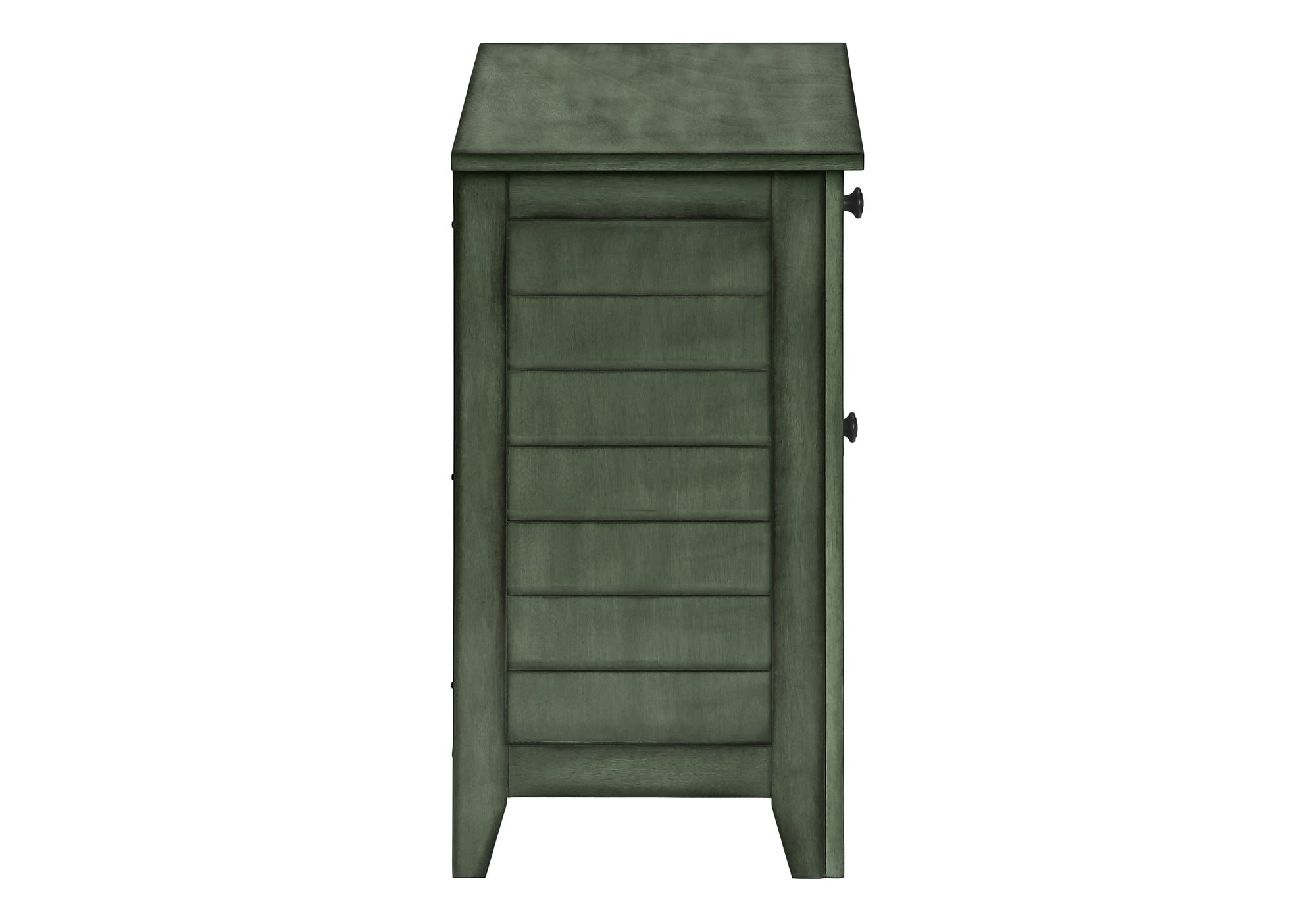 TABLE D'APPOINT - 25"H / TABLE DE BOUT BOIS PLAQUE VERT – I 3948