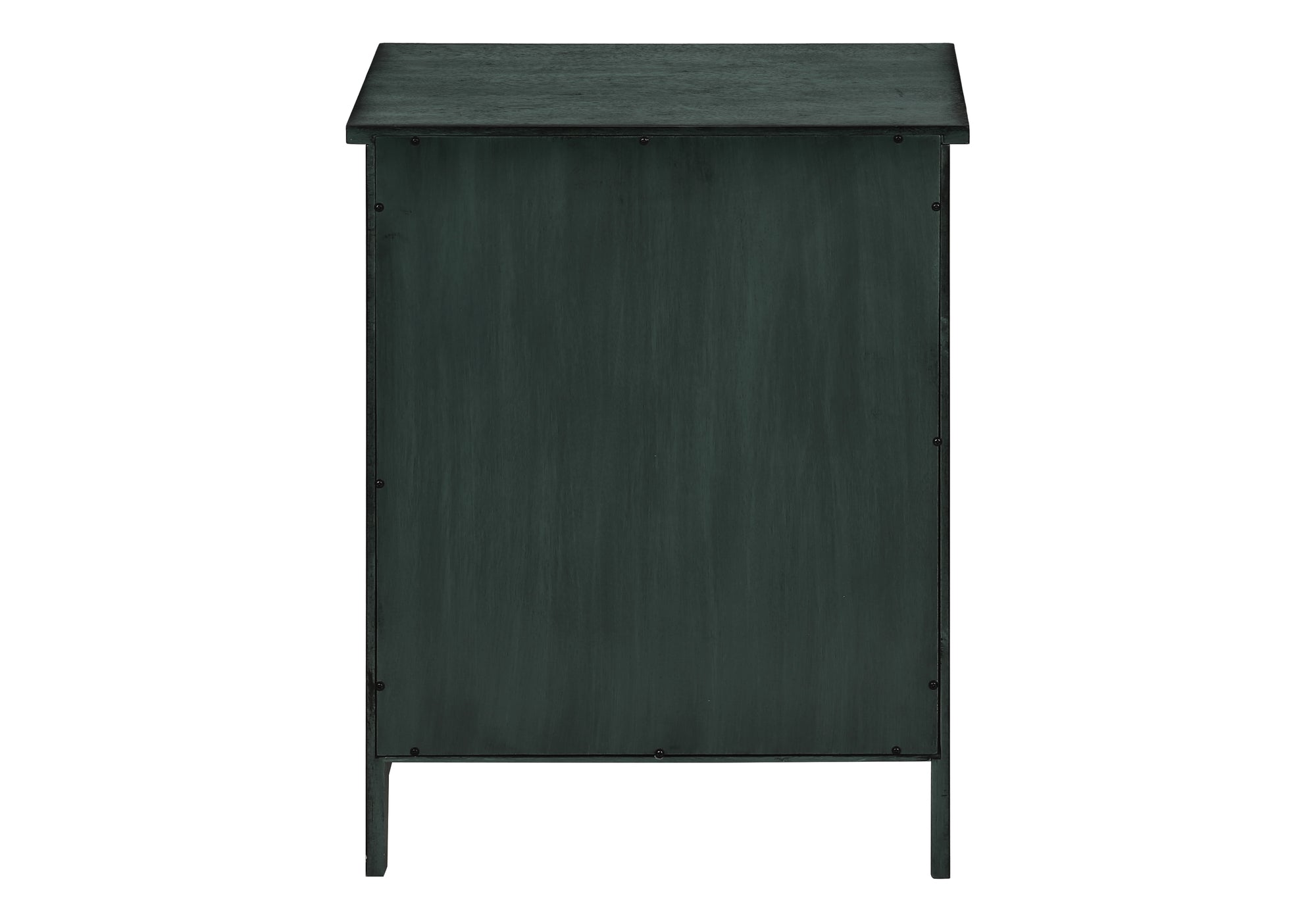 TABLE DE CHEVET - 25"H / TABLE DE BOUT BOIS PLAQUE BLEU – I 3949.