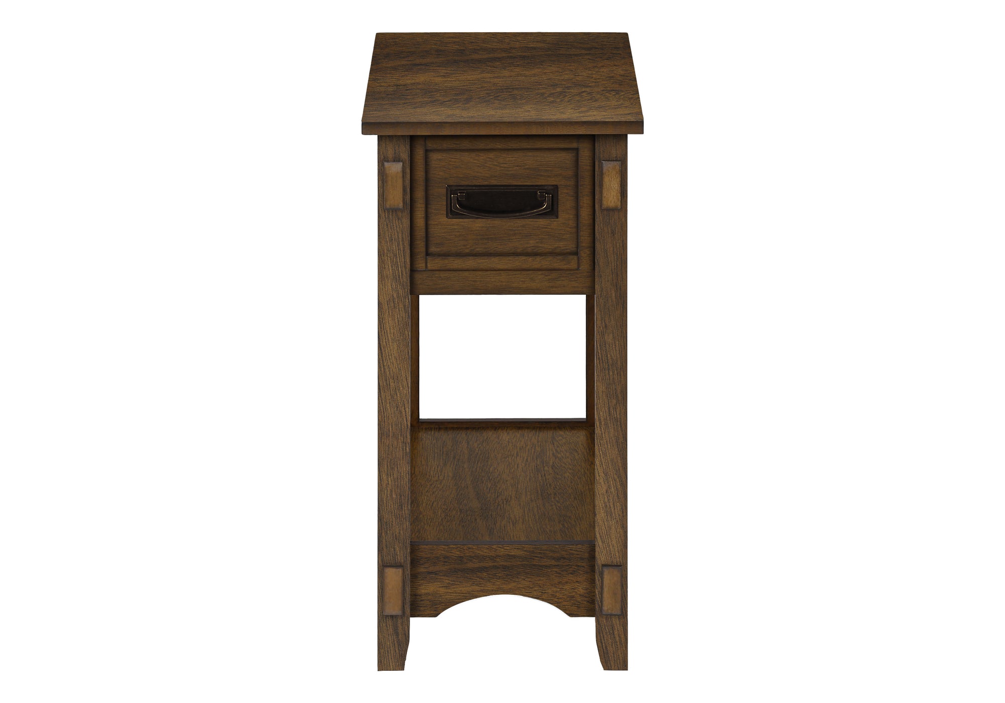 TABLE DE CHEVET - 24"H / BOIS PLAQUE ACAJOU BRUN – I 3955.