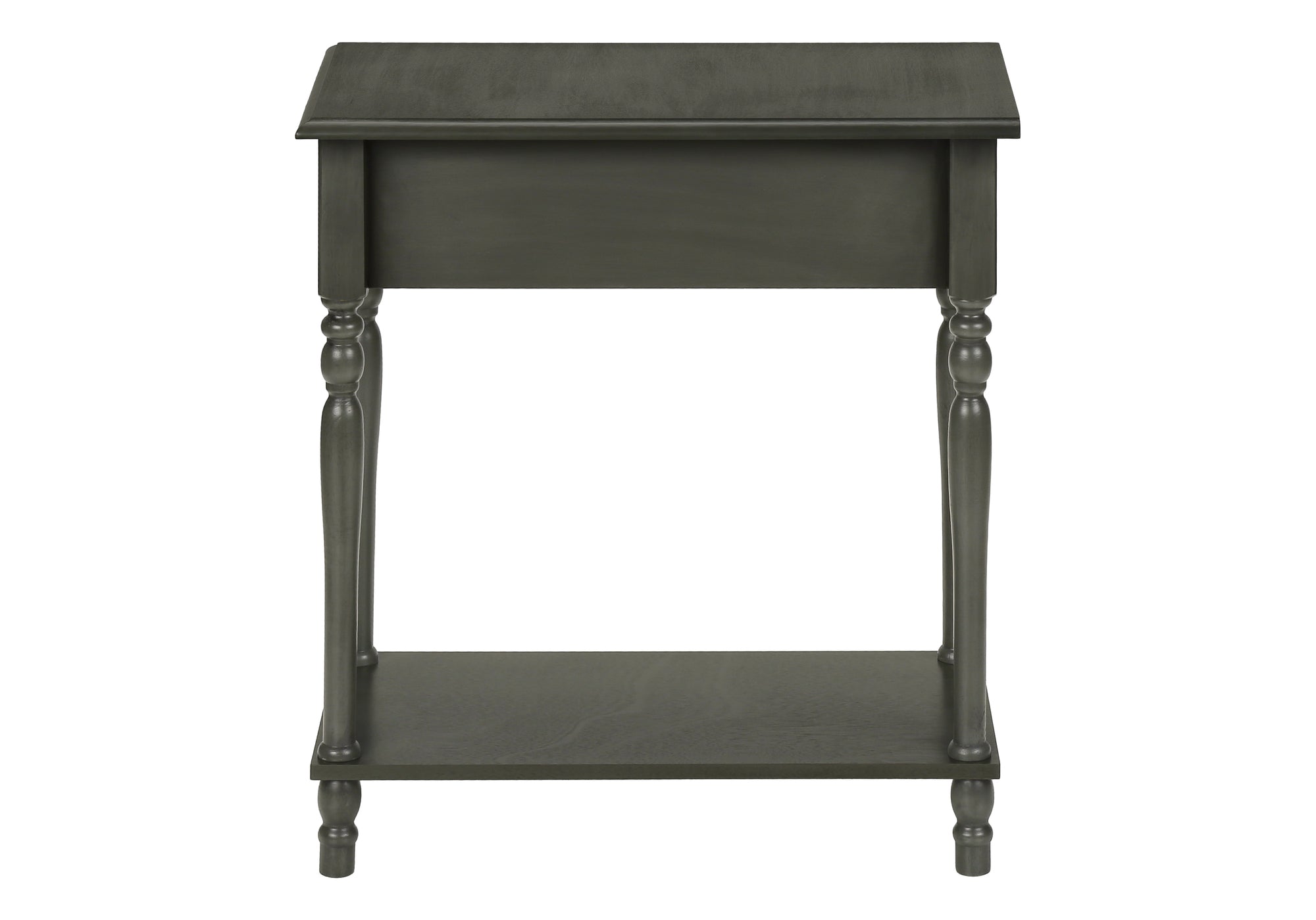 TABLE DE CHEVET - 24"H / BOIS PLAQUE VERT FONCE – I 3968.