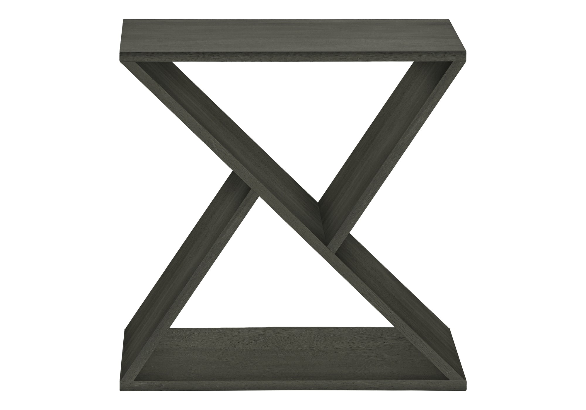 TABLE DE CHEVET - 24"H / BOIS PLAQUE VERT FONCE – I 3982.