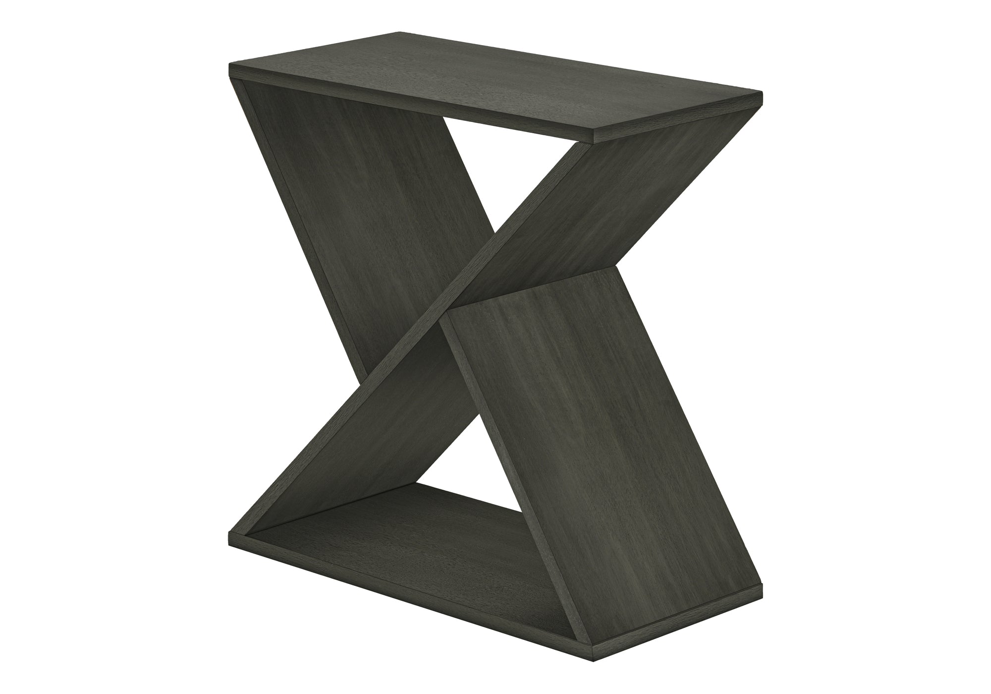 TABLE DE CHEVET - 24"H / BOIS PLAQUE VERT FONCE – I 3982.