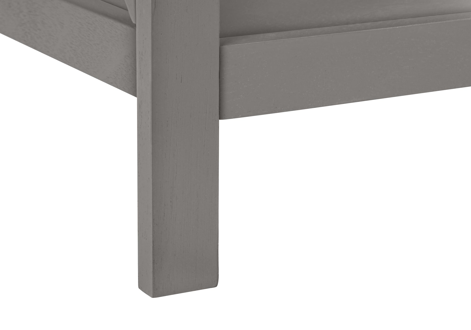 TABLE DE CHEVET - 25"H / BOIS PLAQUE GRIS ANTIQUE – I 3985.
