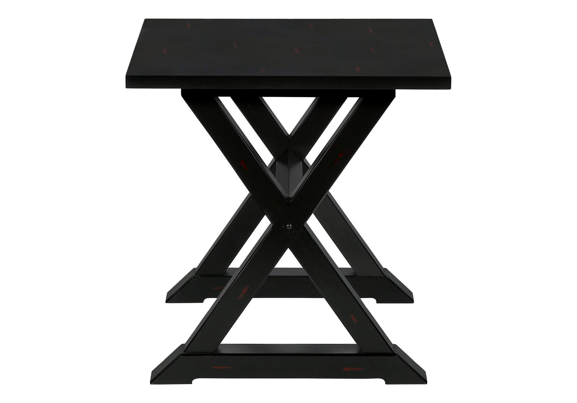 TABLE D'APPOINT - 24"H / BOIS PLAQUE NOIR – I 3987