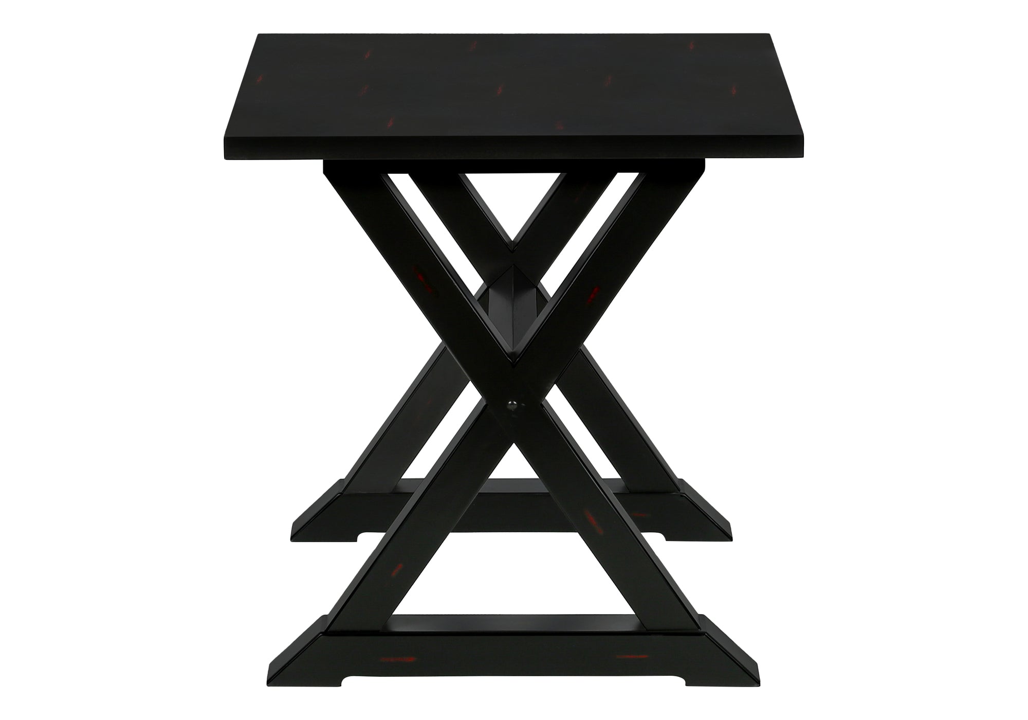 TABLE D'APPOINT - 24"H / BOIS PLAQUE NOIR – I 3987