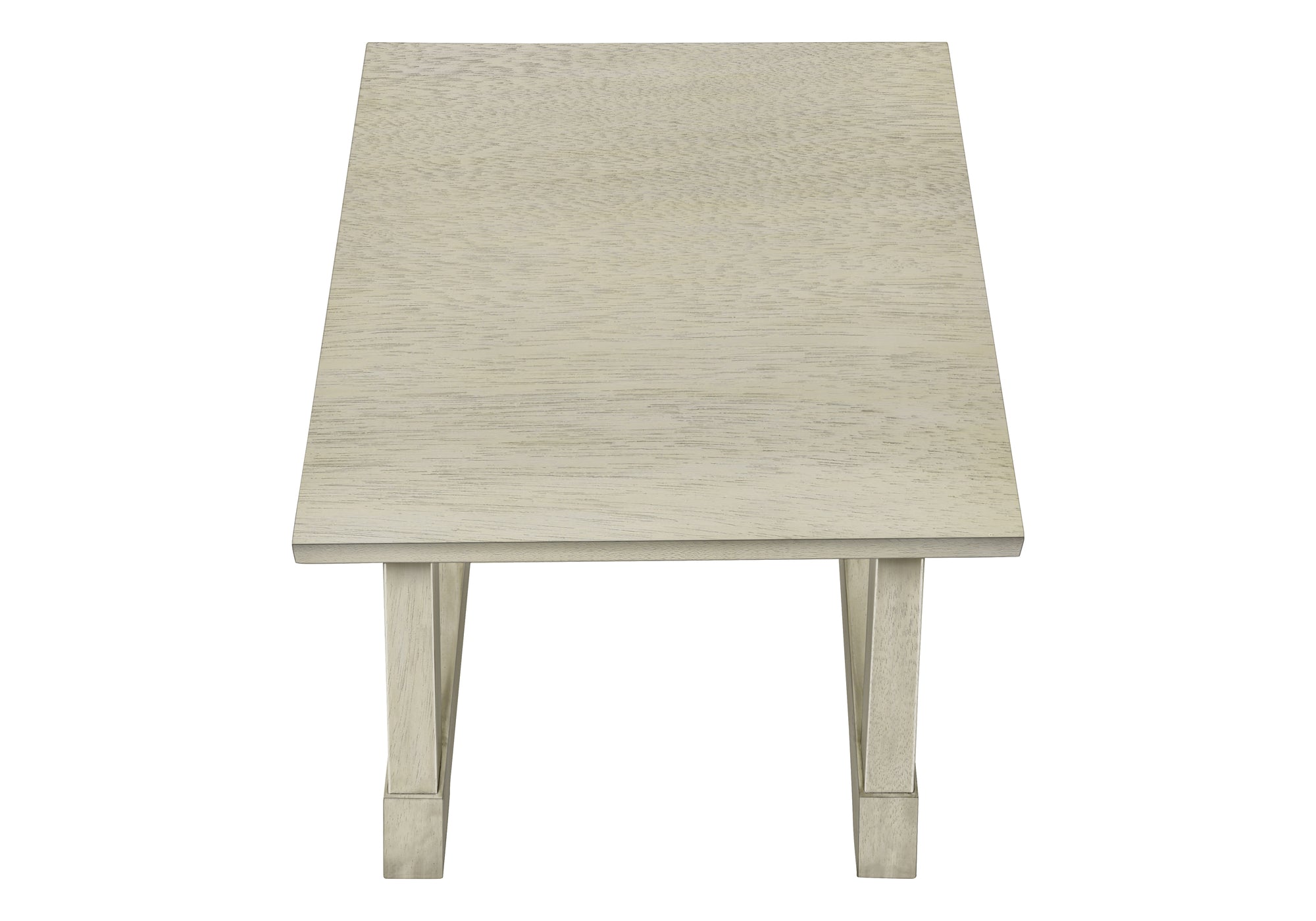 TABLE D'APPOINT - 24"H/ BOIS PLAQUE BLANC ANTIQUE – I 3989
