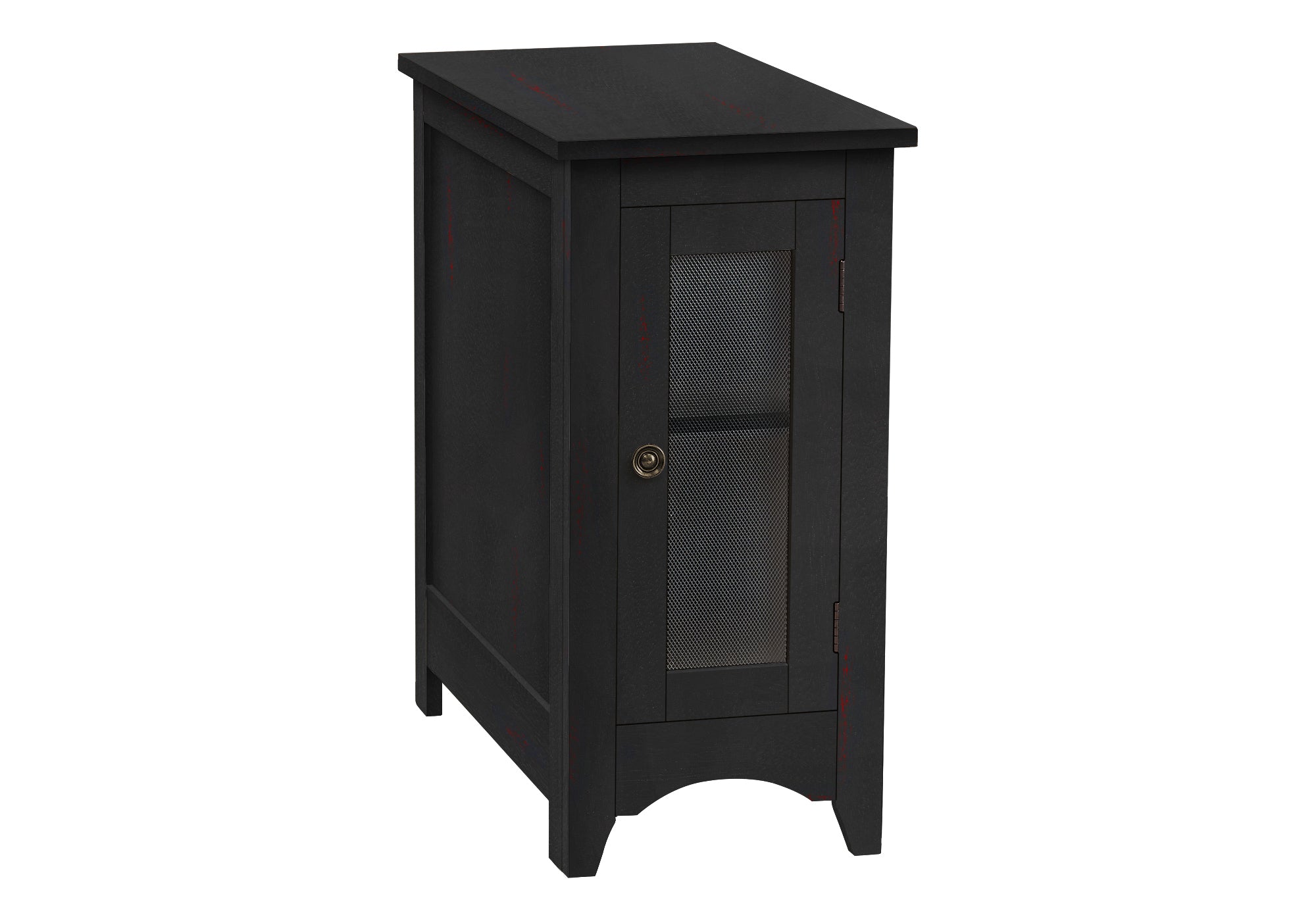 TABLE D'APPOINT - 24"H / TABLE DE BOUT BOIS PLAQUE NOIR – I 3995