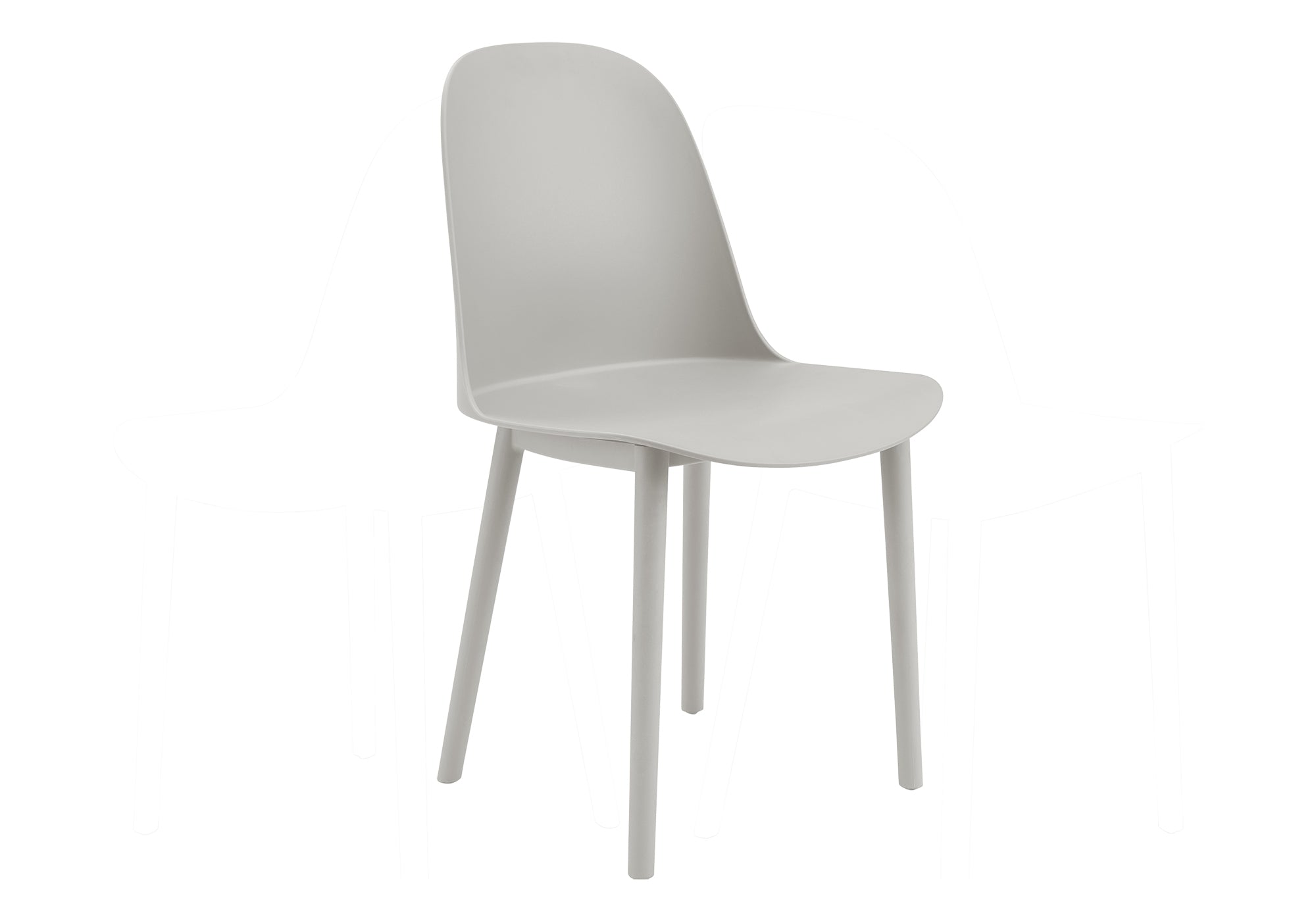 CHAISE D’EXTERIEUR - CHAISE SALLE MANGER GRISE / 4PCS – I 4011