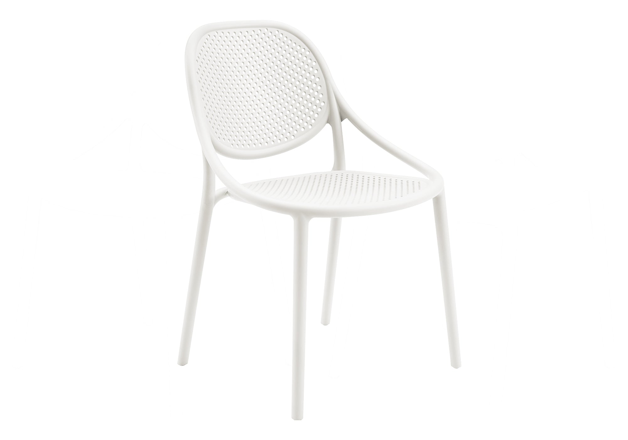 CHAISE D’EXTERIEUR - FAUTEUIL EMPILABLE BLANC / 4PCS – I 4015