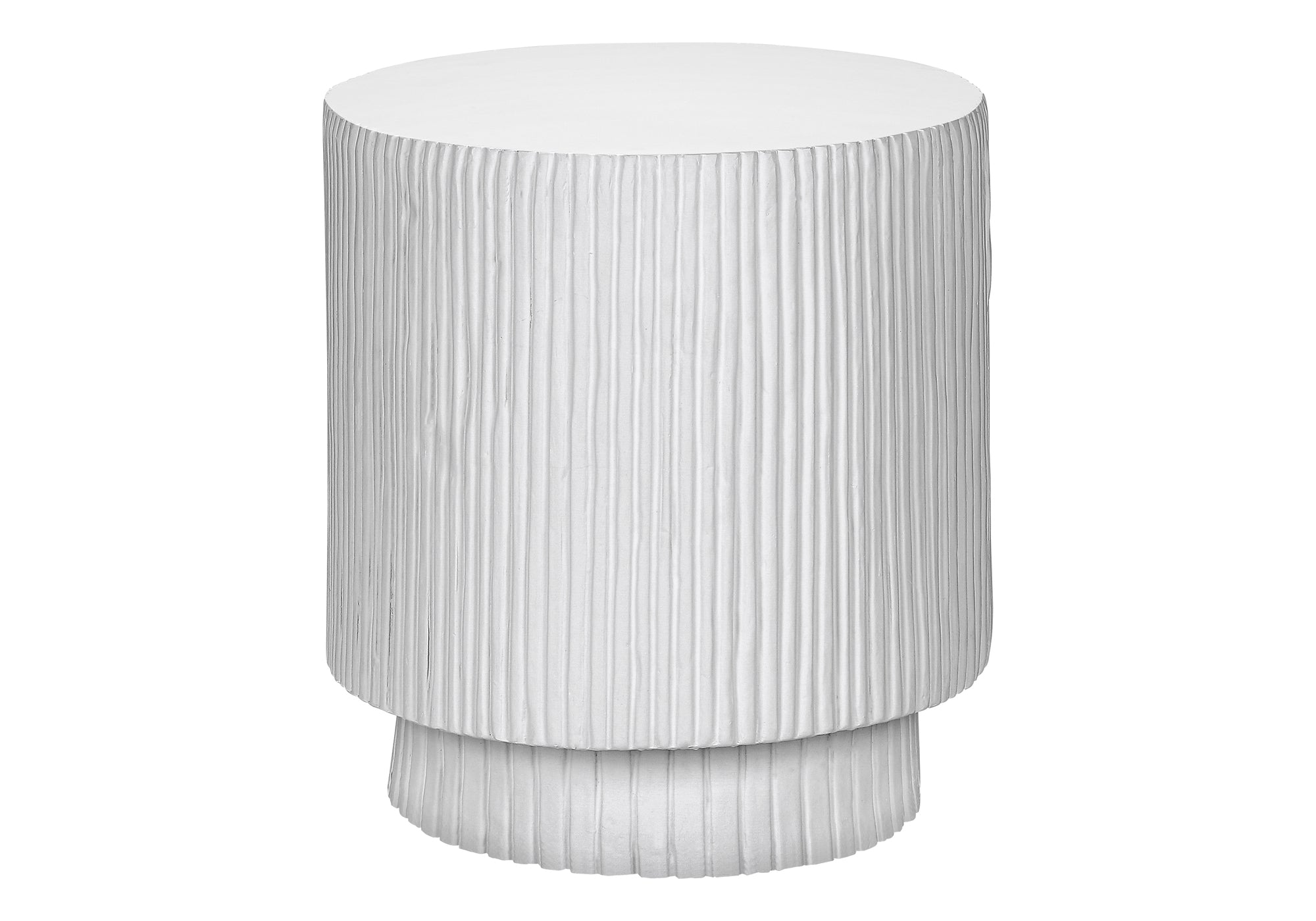 TABLE D'APPOINT - 25"H / INTERIEUR OU EXTERIEUR BLANC – I 4149