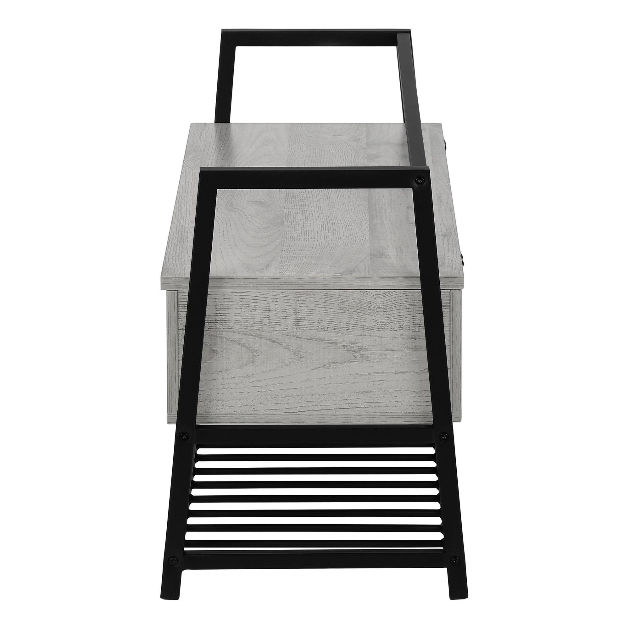 BANC - 42"L / RANGEMENT GRIS / METAL NOIR – I 4500.