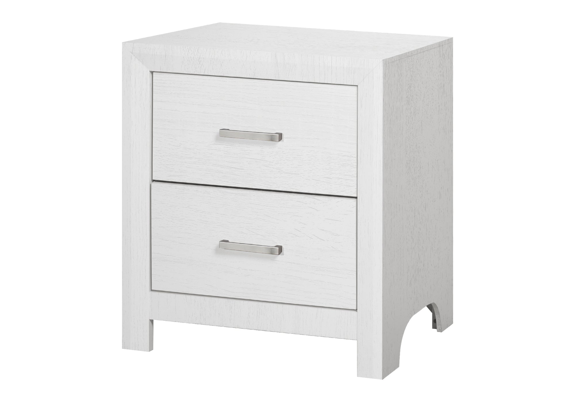 CHAMBRE A COUCHER - TABLE DE CHEVET 2 TIROIRS / CHENE BLANC – I 5228