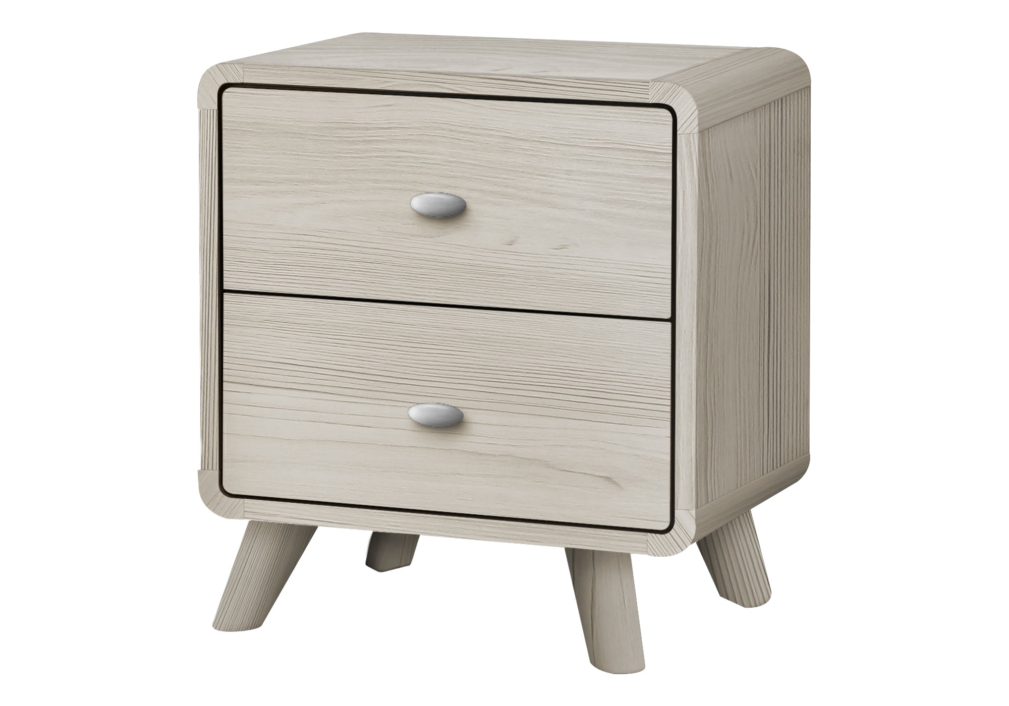 CHAMBRE A COUCHER - TABLE DE CHEVET 2 TIROIRS / CHENE GRIS – I 5238