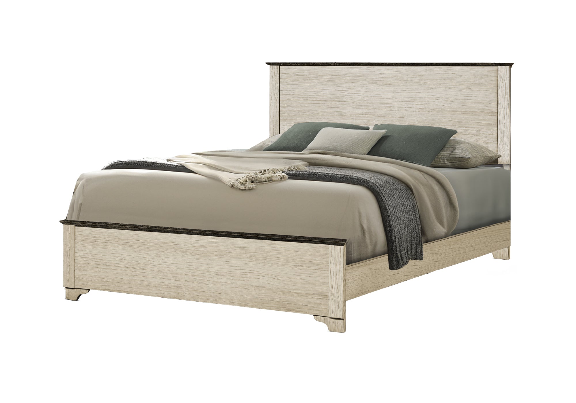 CHAMBRE A COUCHER - LIT QUEEN / CHENE BLANCHI RUSTIQUE – I 5260Q