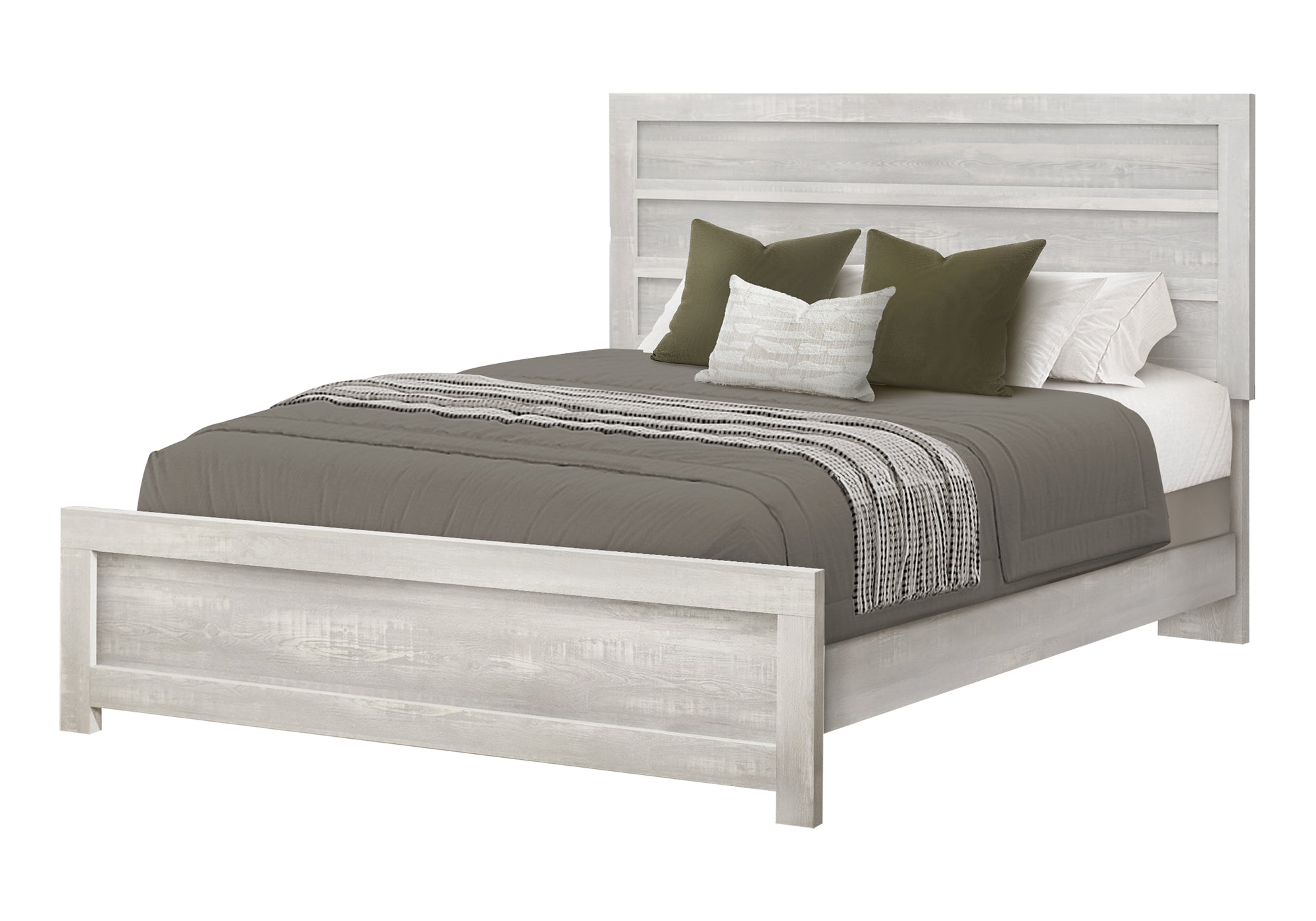 CHAMBRE A COUCHER - LIT QUEEN / FAUX BOIS GRIS – I 5280Q