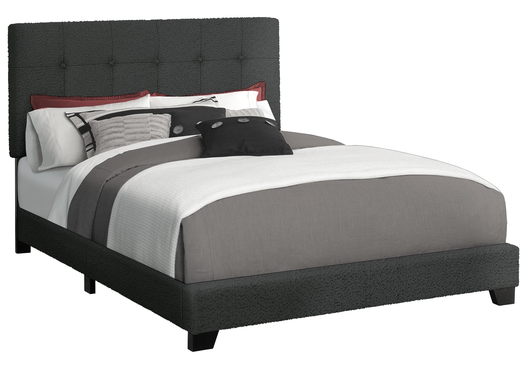 LIT - QUEEN / TISSU BOUCLE NOIR – I 5805Q