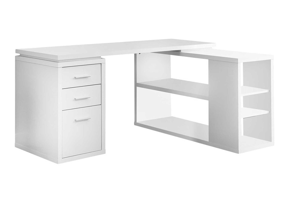 BUREAU - BLANC EN COIN COTE DROIT OU GAUCHE – I 7023
