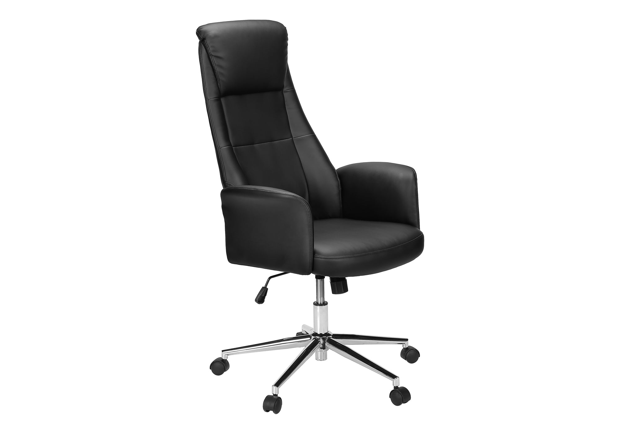 CHAISE DE BUREAU - NOIR SIMILI-CUIR / DOSSIER EXECUTIF – I 7344