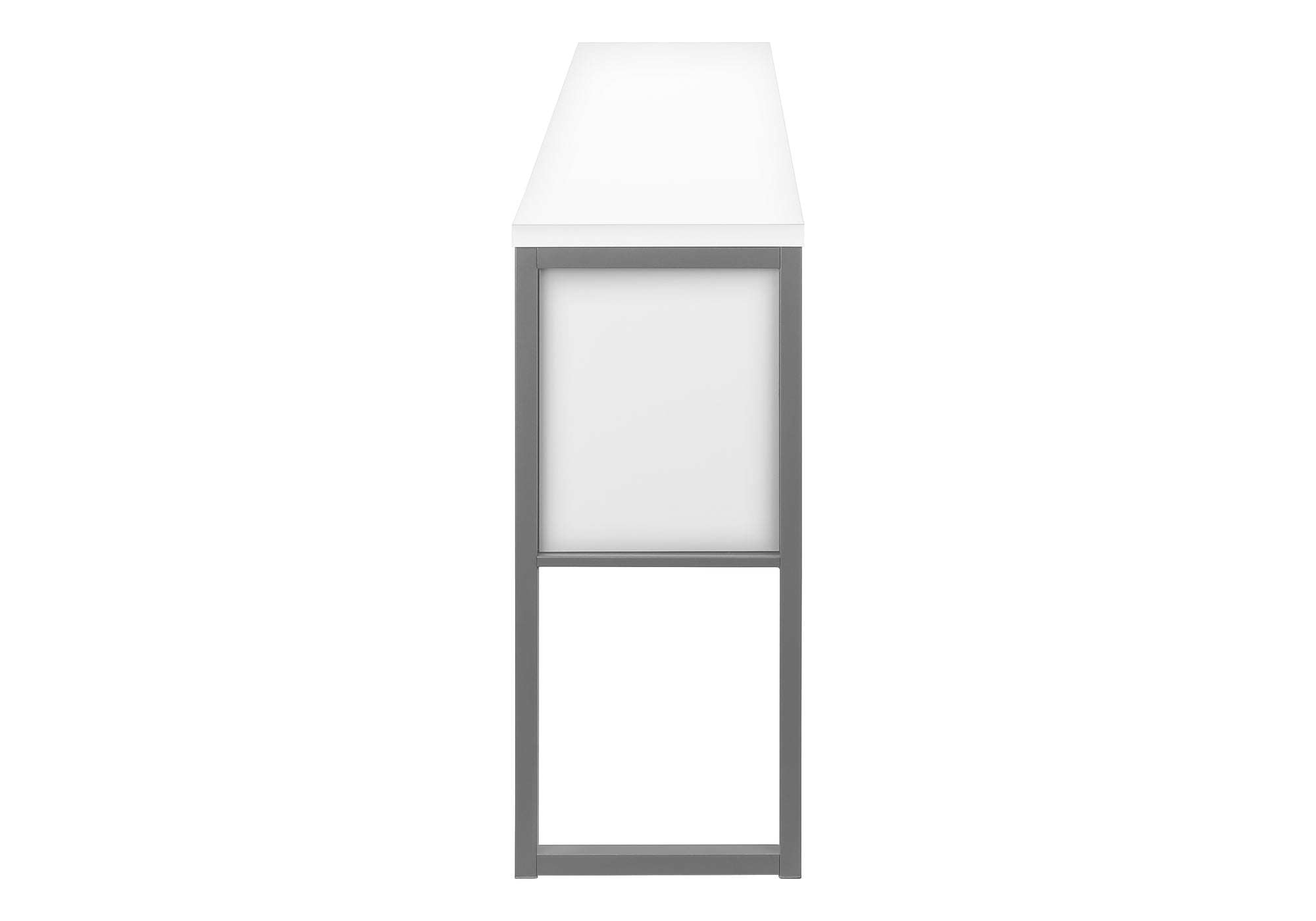 HUCHE DE BUREAU - 72"L BLANC / ARGENT QUALITE COMMERCIALE – I 7728