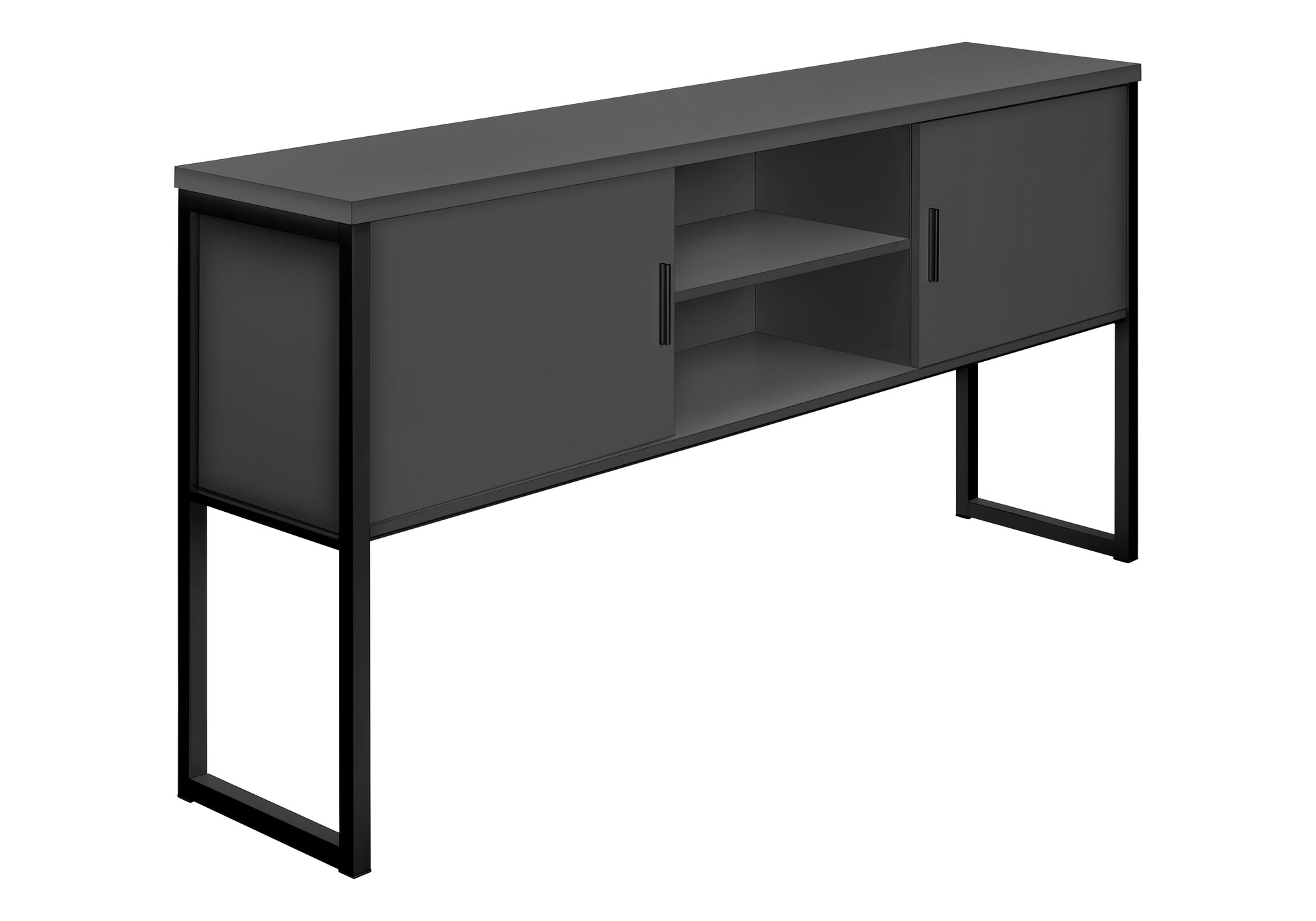 HUCHE DE BUREAU - 72"L GRIS / NOIR QUALITE COMMERCIALE – I 7733