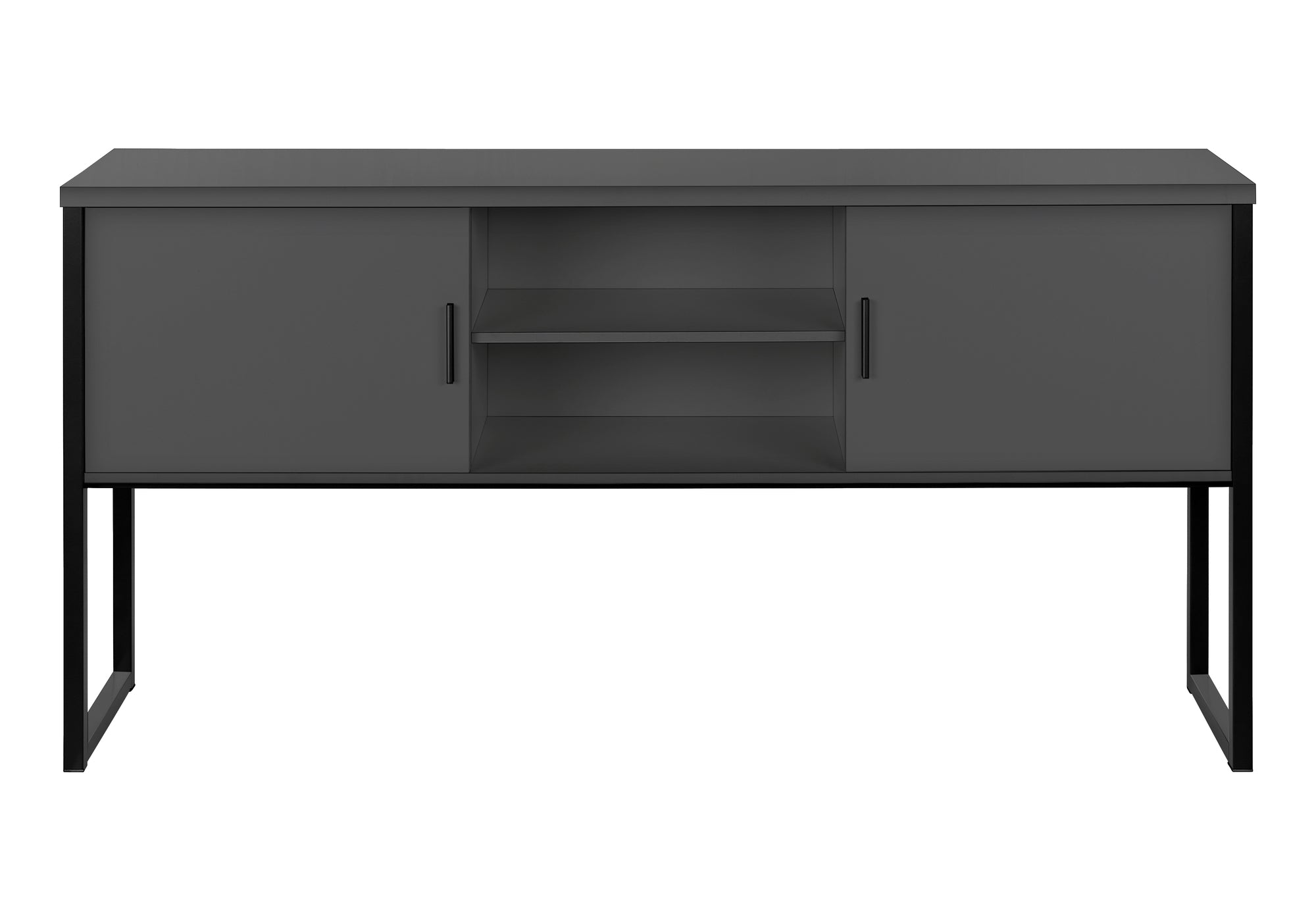 HUCHE DE BUREAU - 72"L GRIS / NOIR QUALITE COMMERCIALE – I 7733