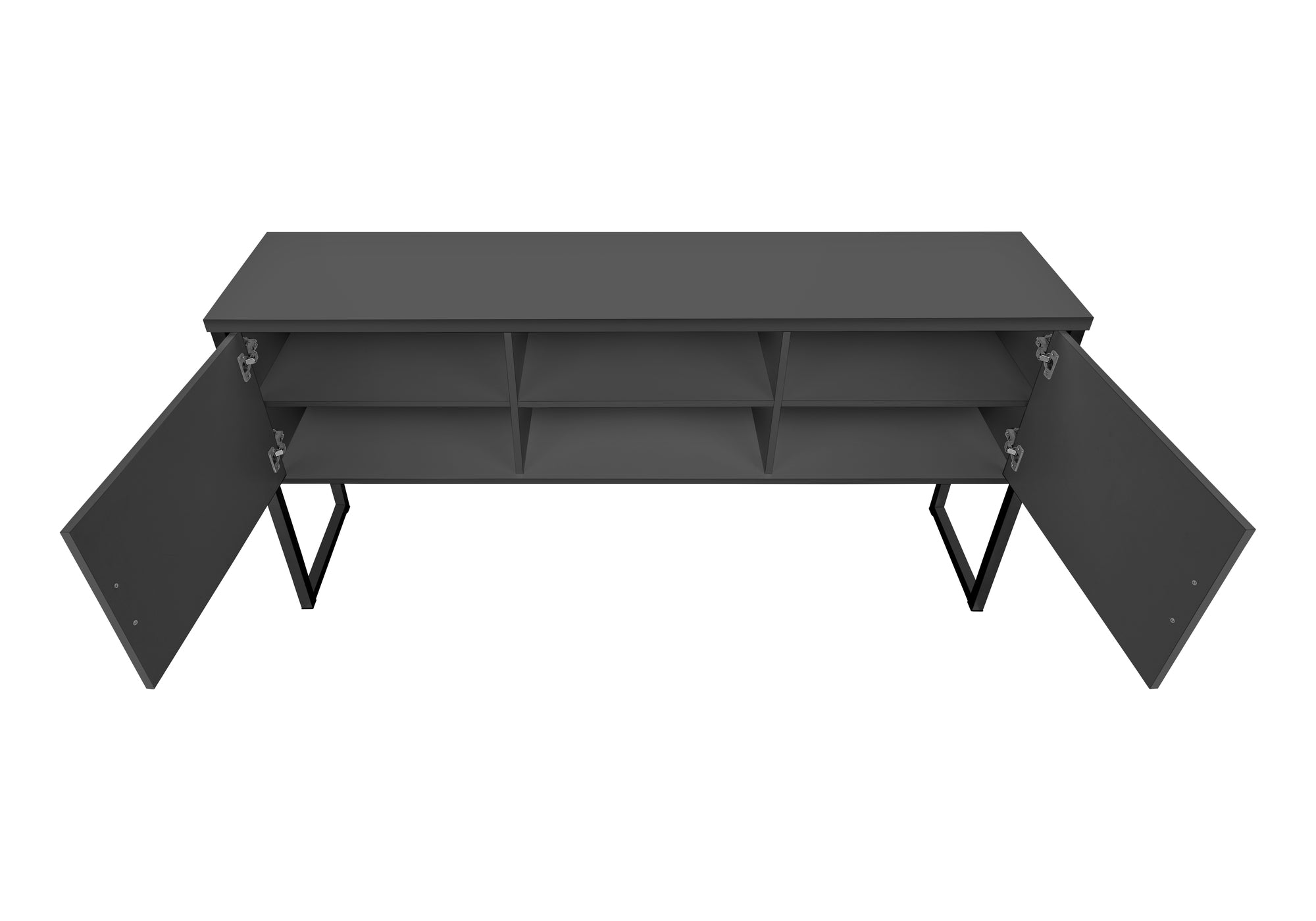HUCHE DE BUREAU - 72"L GRIS / NOIR QUALITE COMMERCIALE – I 7733
