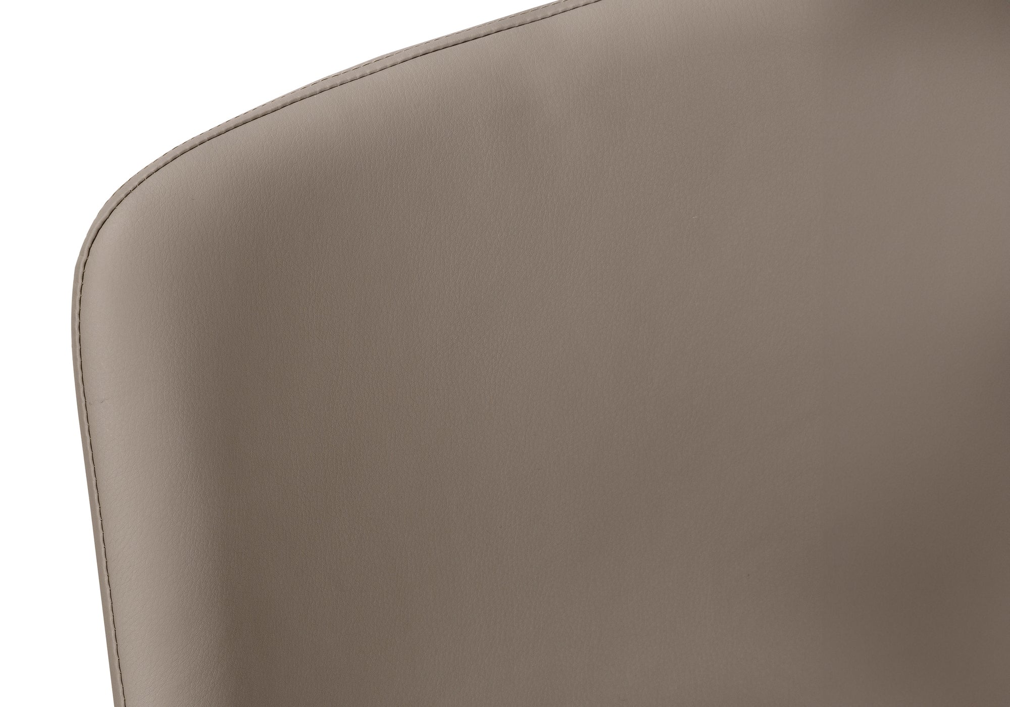 TABOURET DE BAR - 40"H / SIMILI-CUIR TAUPE / METAL NOIR – I 7751