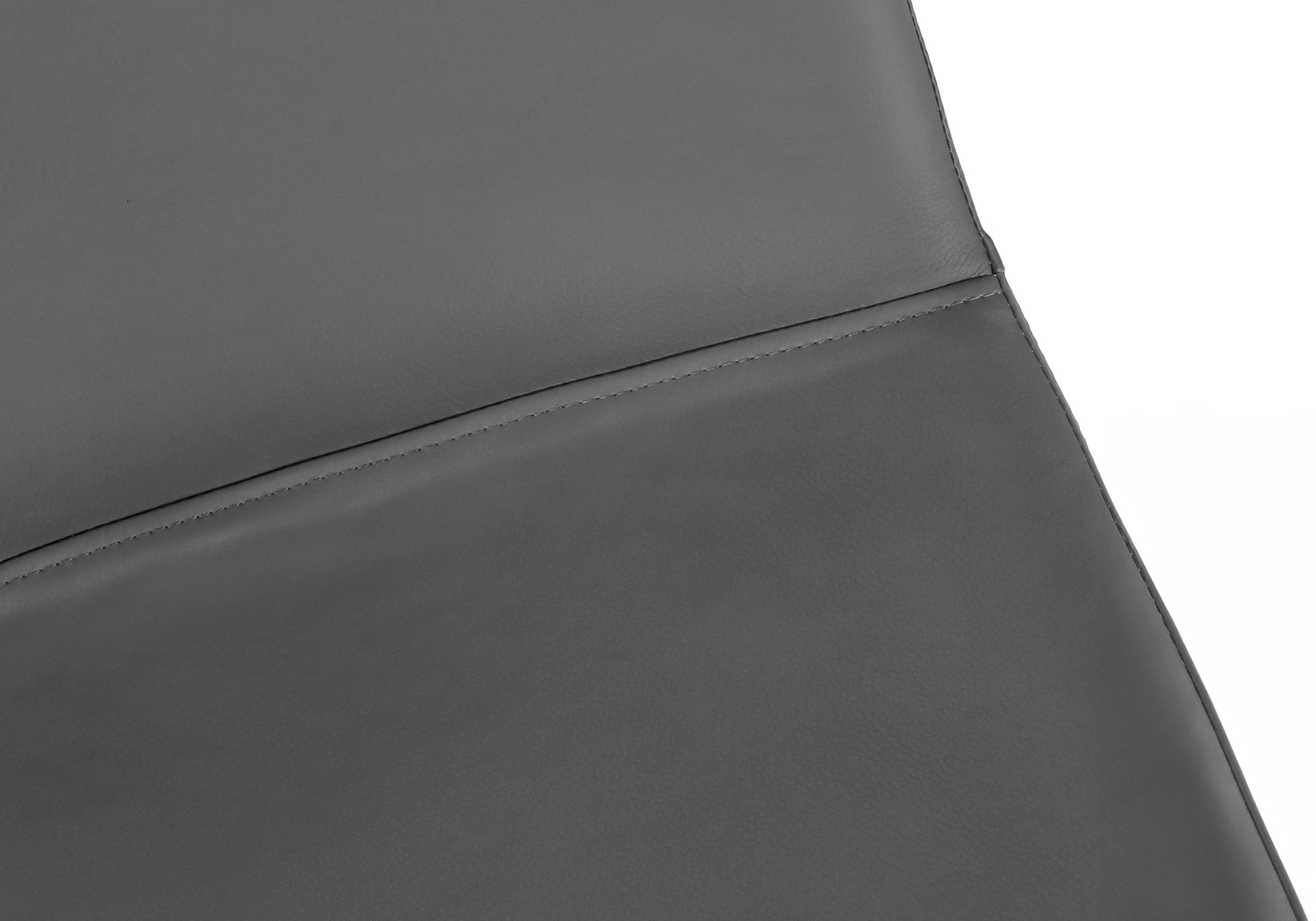 TABOURET DE BAR - 40"H / SIMILI-CUIR GRIS / METAL NOIR – I 7752