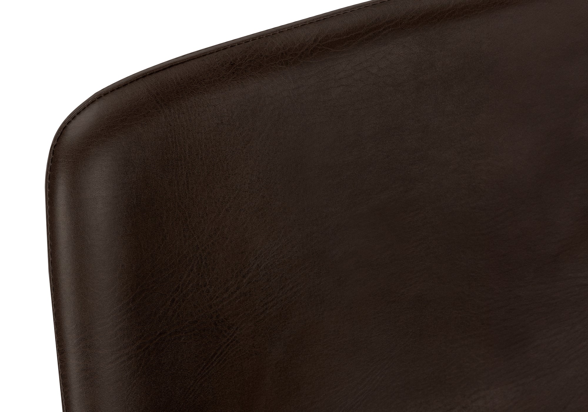 TABOURET DE BAR - 40"H / SIMILI-CUIR BRUN / METAL NOIR – I 7753