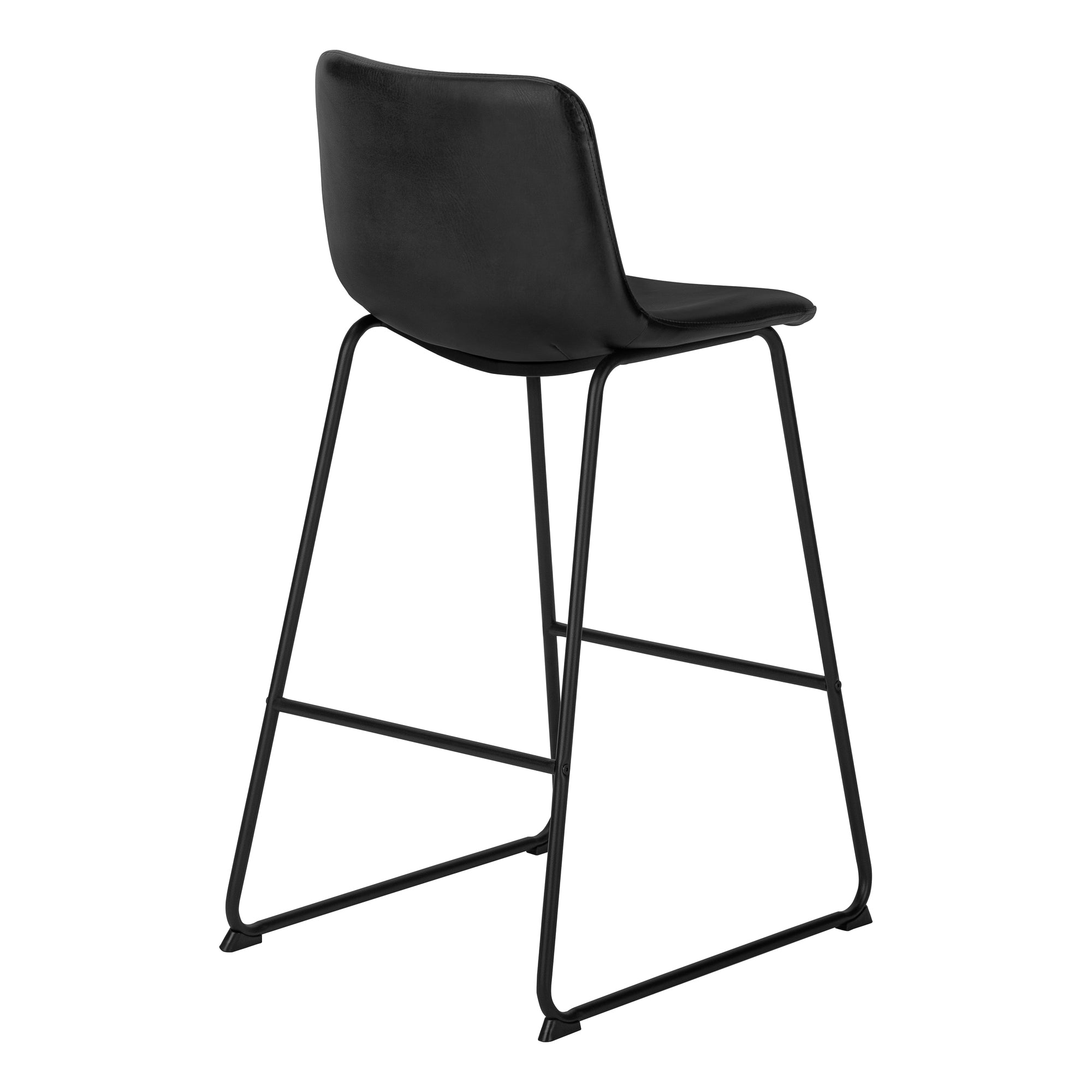 TABOURET DE BAR - 40"H / SIMILI-CUIR NOIR / METAL NOIR – I 7754