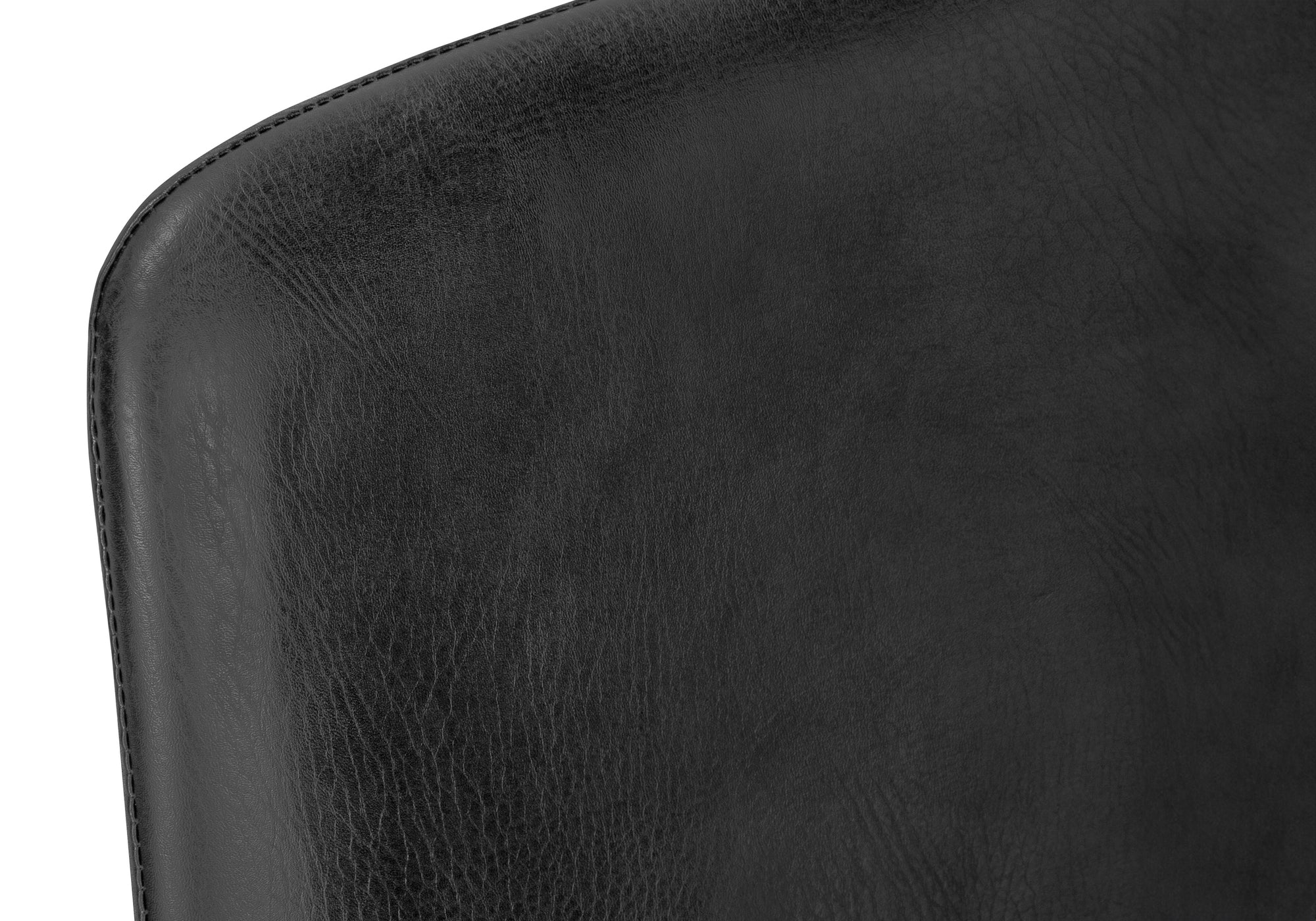 TABOURET DE BAR - 40"H / SIMILI-CUIR NOIR / METAL NOIR – I 7754