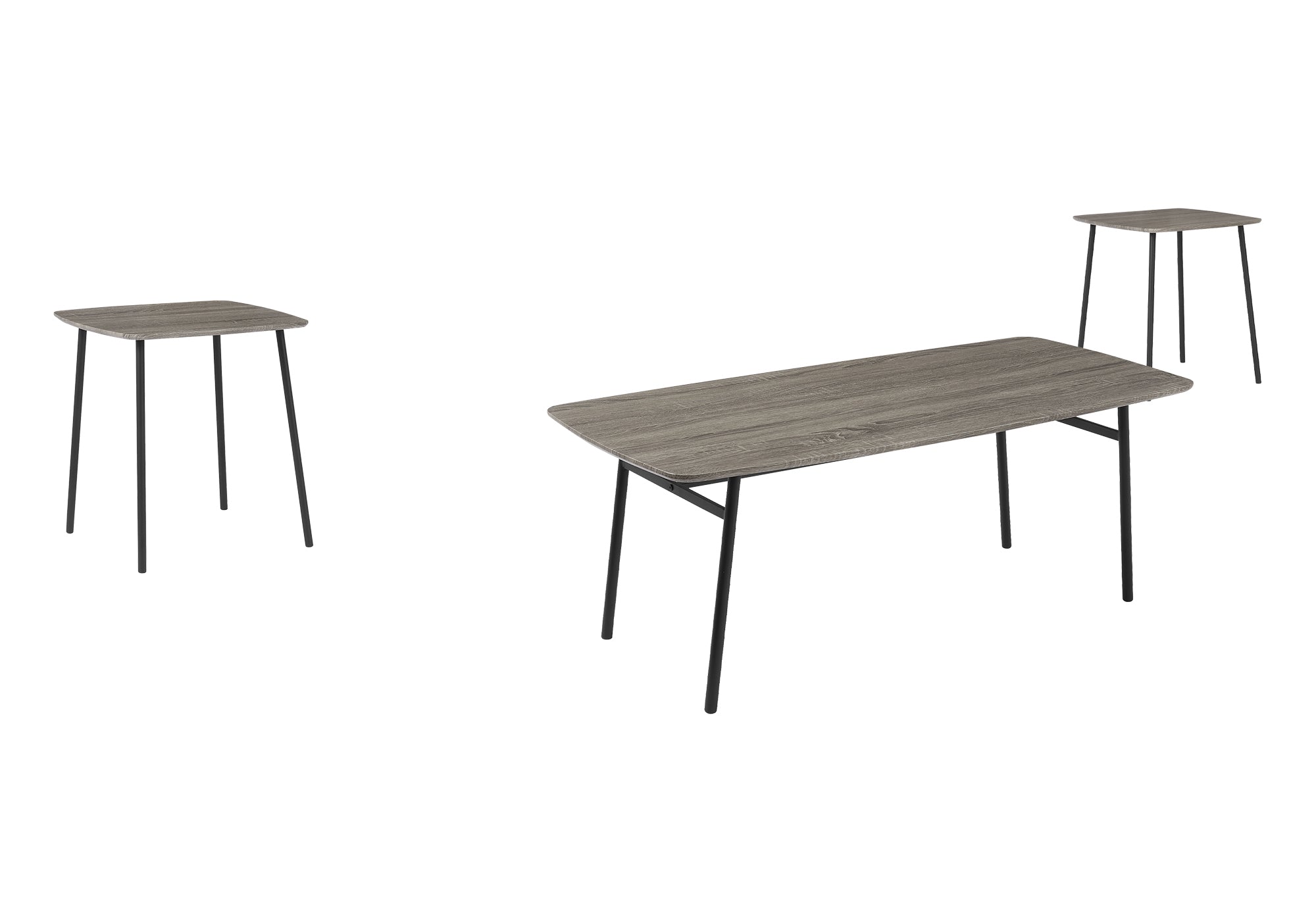 ENS DE TABLES - 3PCS / GRIS / METAL NOIR – I 7806P