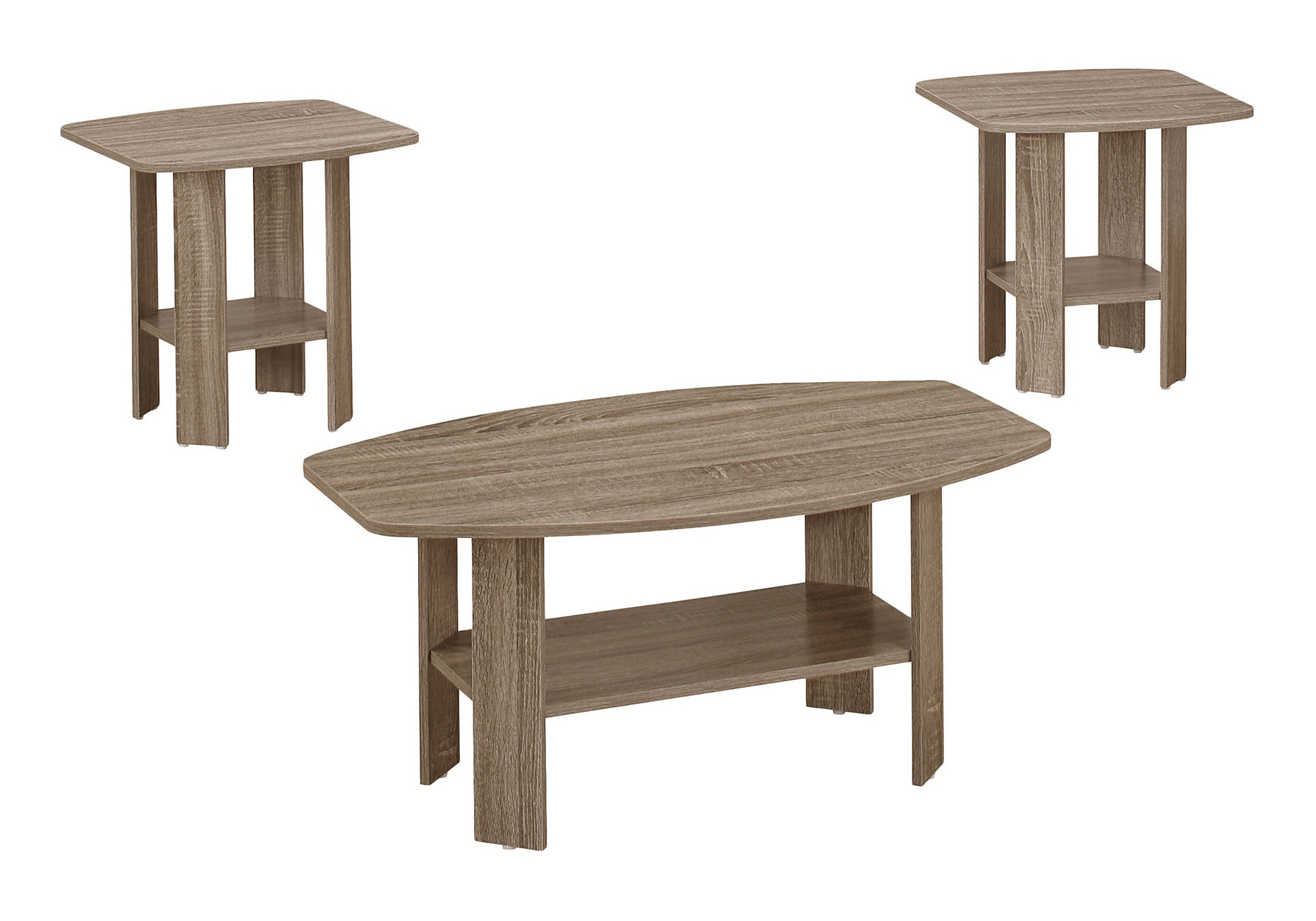 ENS DE TABLES - 3PCS / TAUPE FONCE – I 7927P