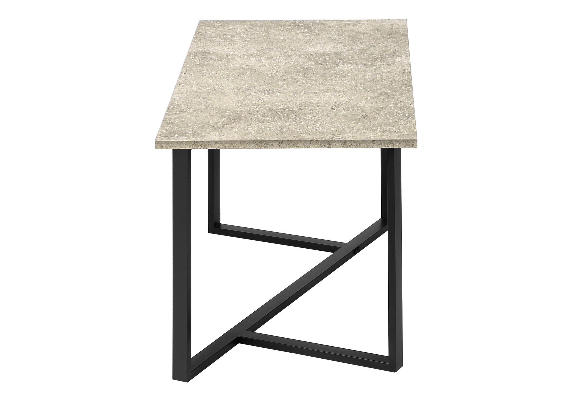 ENS DE TABLES - 3PCS / PIERRE CREME / METAL NOIR – I 7974P