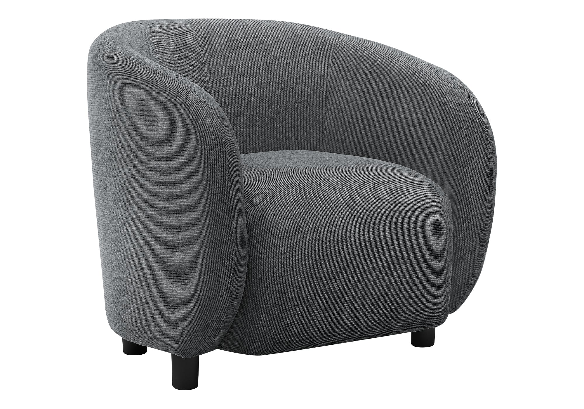 CHAISE D'APPOINT - 30"H / TISSU GRIS FONCE - I 8063