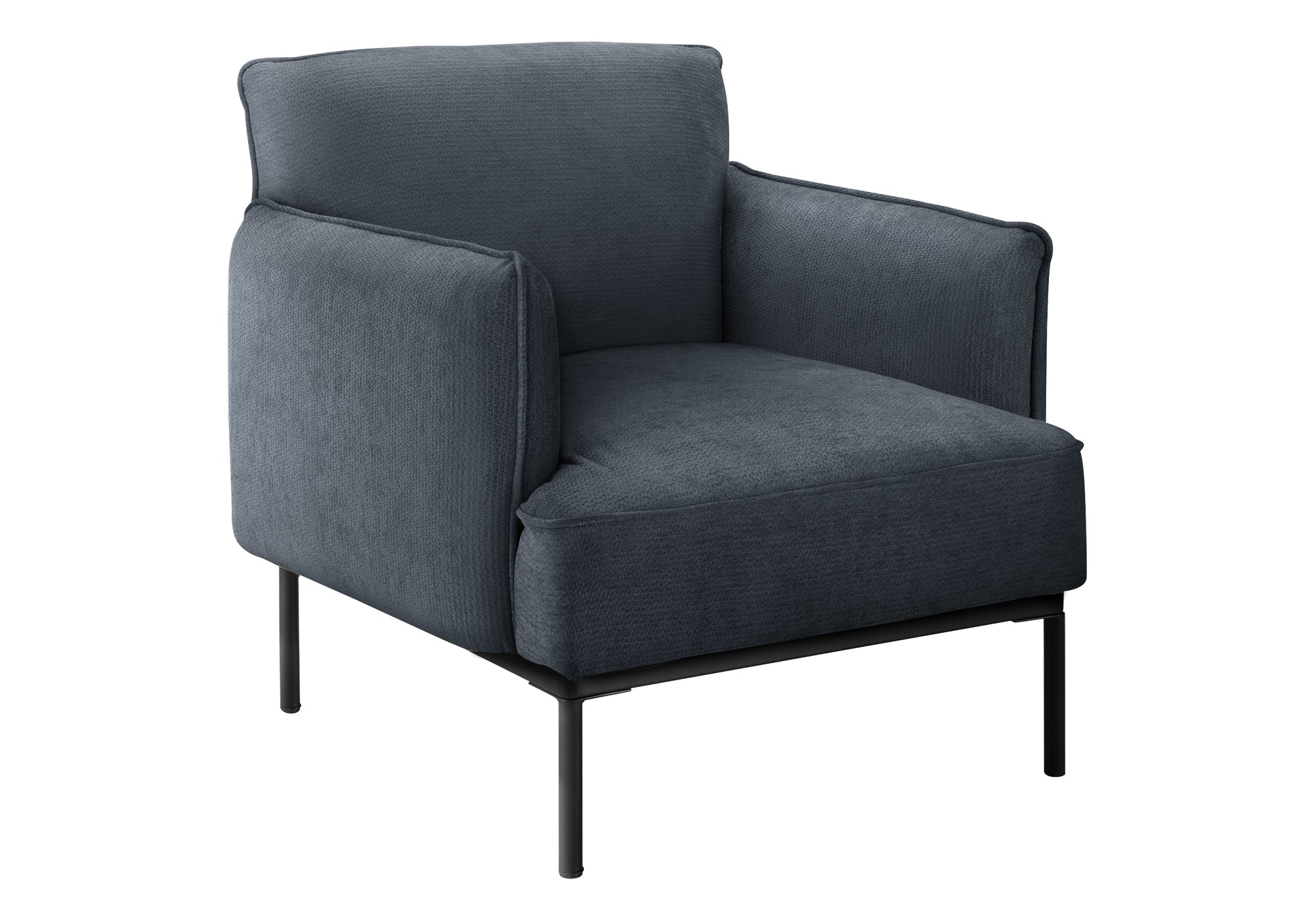 CHAISE D'APPOINT - 33"H / TISSU BLEU – I 8082