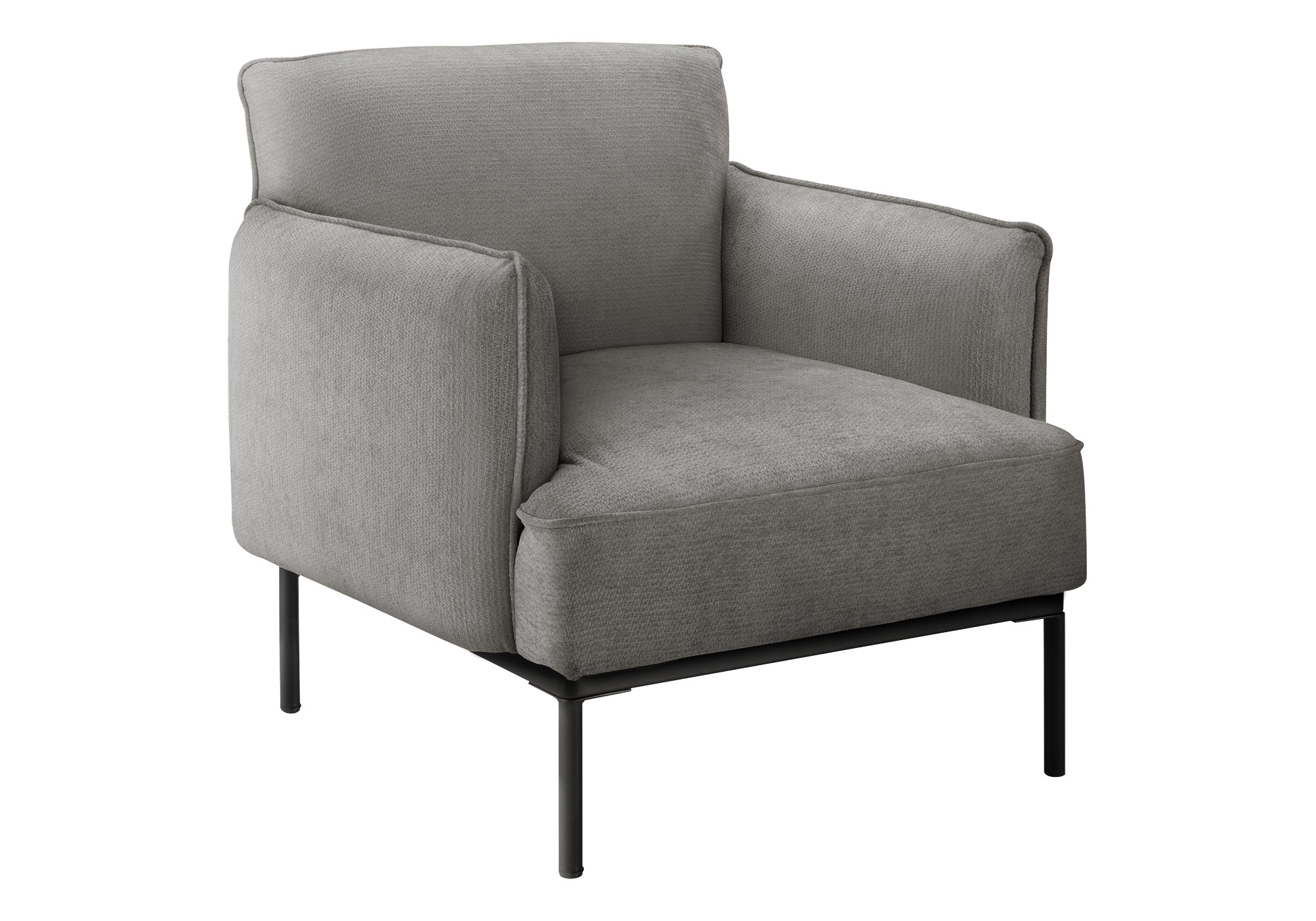 CHAISE D'APPOINT - 33"H / TISSU GRIS CLAIR – I 8083
