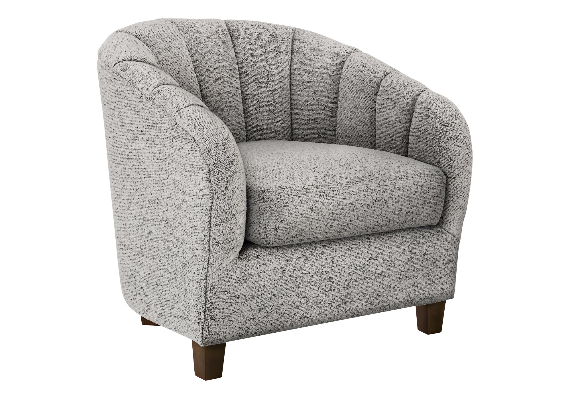 CHAISE D'APPOINT - 31"H / TISSU ARGENTE - I 8090