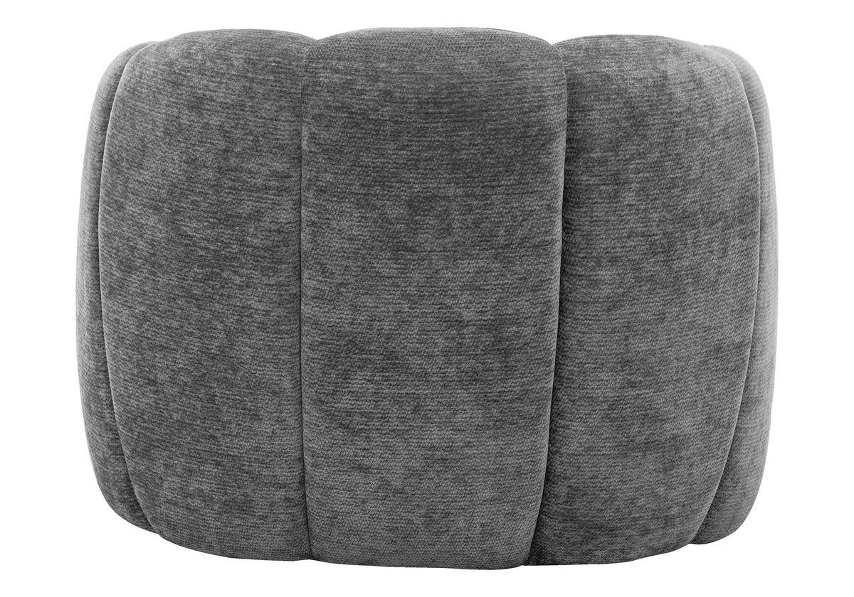 CHAISE D'APPOINT - 29"H / TISSU GRIS FONCE – I 8111
