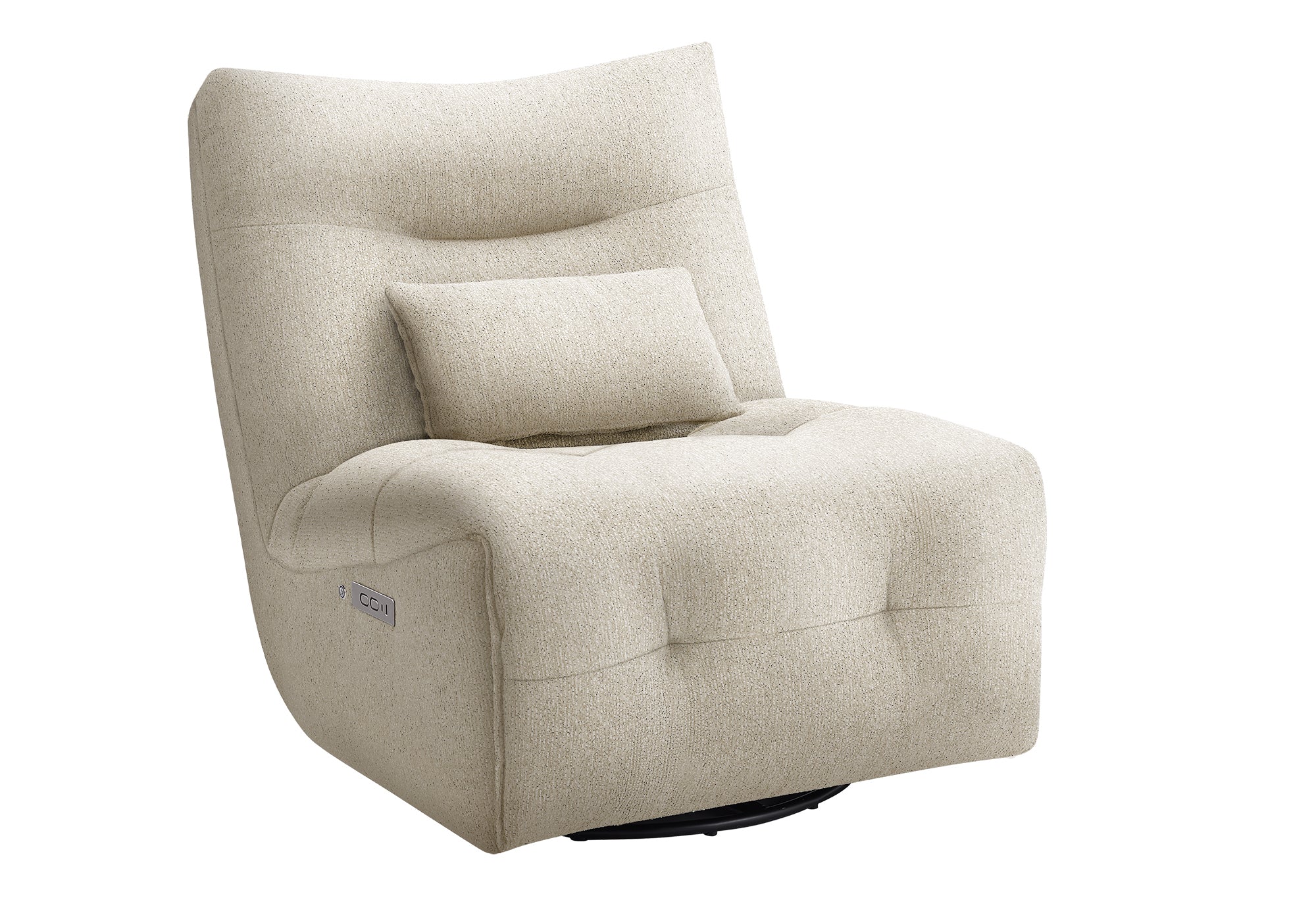 FAUTEUIL INCLINABLE - MASSAGE MOTO. / PIVOTANT / CREME – I 8187