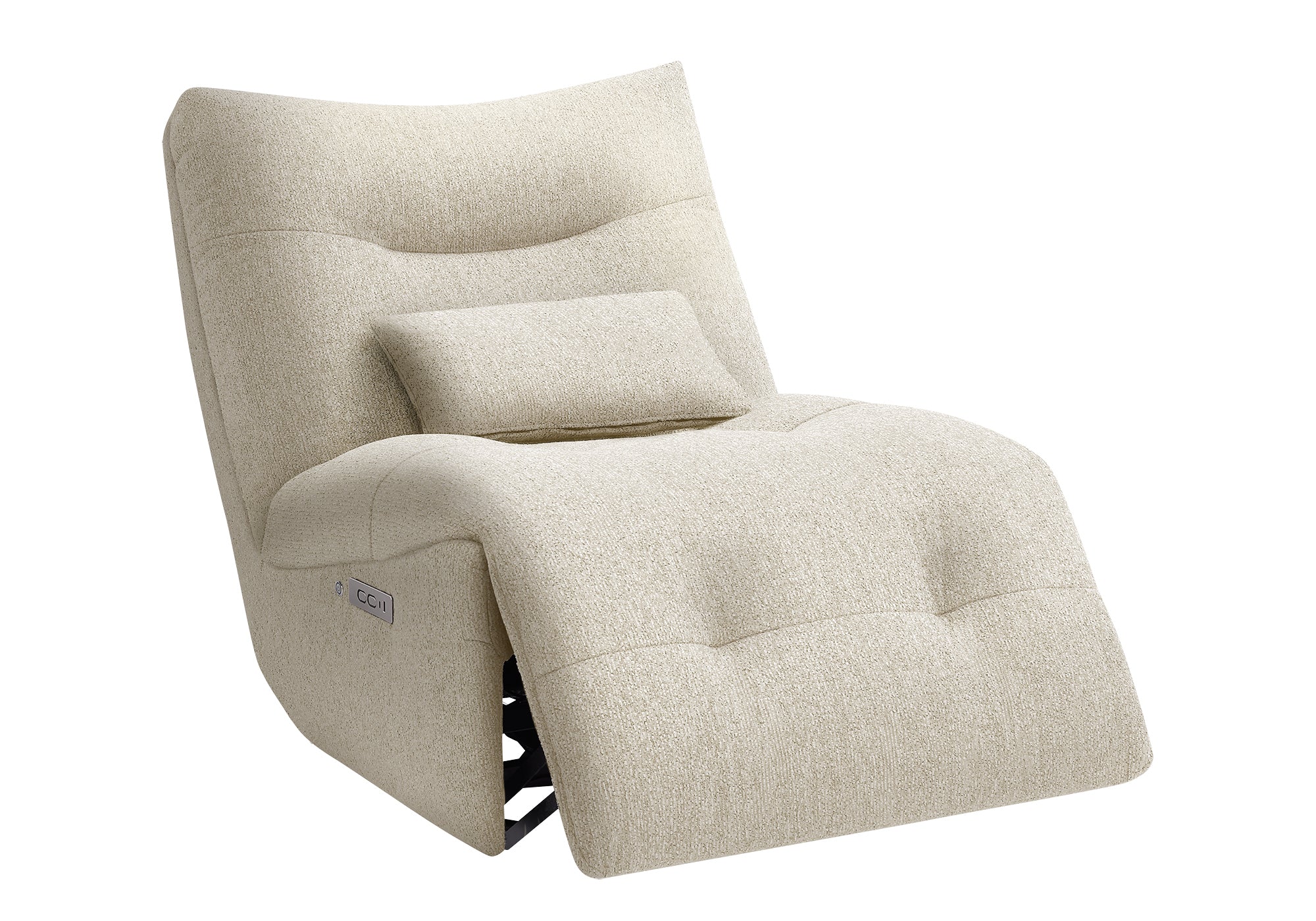 FAUTEUIL INCLINABLE - MASSAGE MOTO. / PIVOTANT / CREME – I 8187