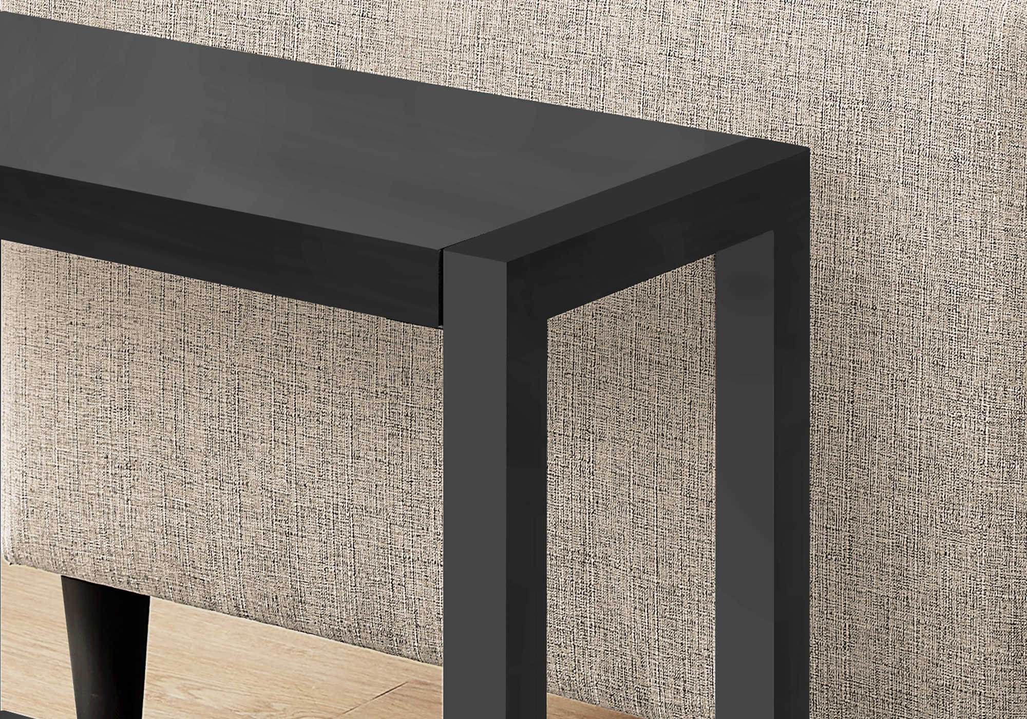 TABLE DE CHEVET - 22"H / NOIR / METAL NOIR – I 2081.