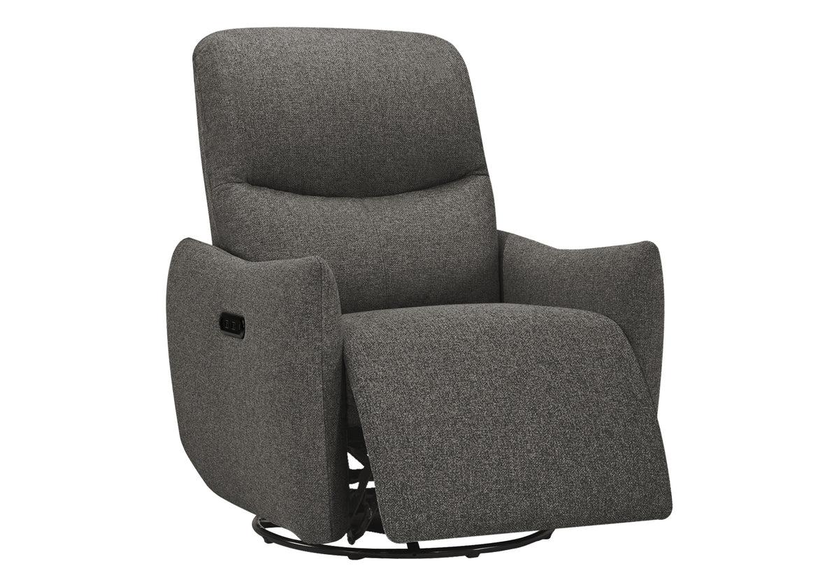FAUTEUIL INCLINABLE - PIVOTANT MOTO. / USB GRIS LUMOS #13 – I 8401