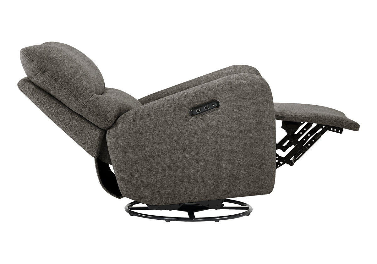 FAUTEUIL INCLINABLE - PIVOTANT MOTO. / USB GRIS LUMOS #13 – I 8406